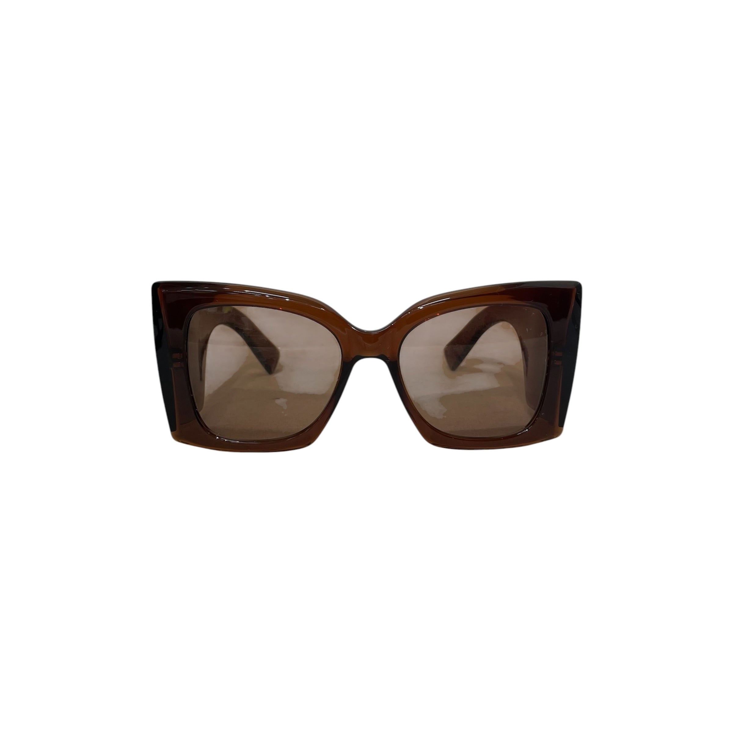 YVES SAINT LAURENT/Sunglasses/Plastic/BRW/L's/ view 1