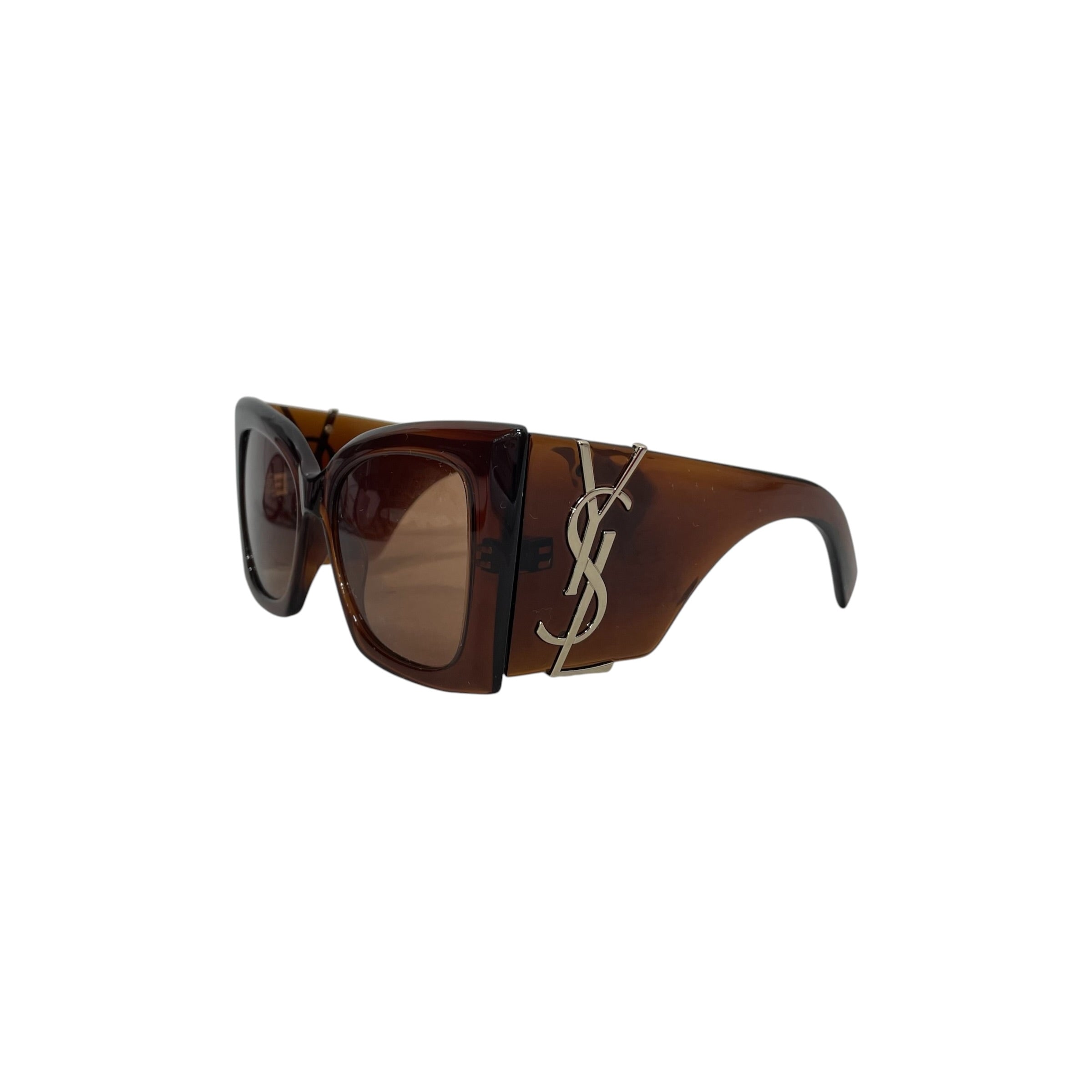 YVES SAINT LAURENT/Sunglasses/Plastic/BRW/L's/ view 2