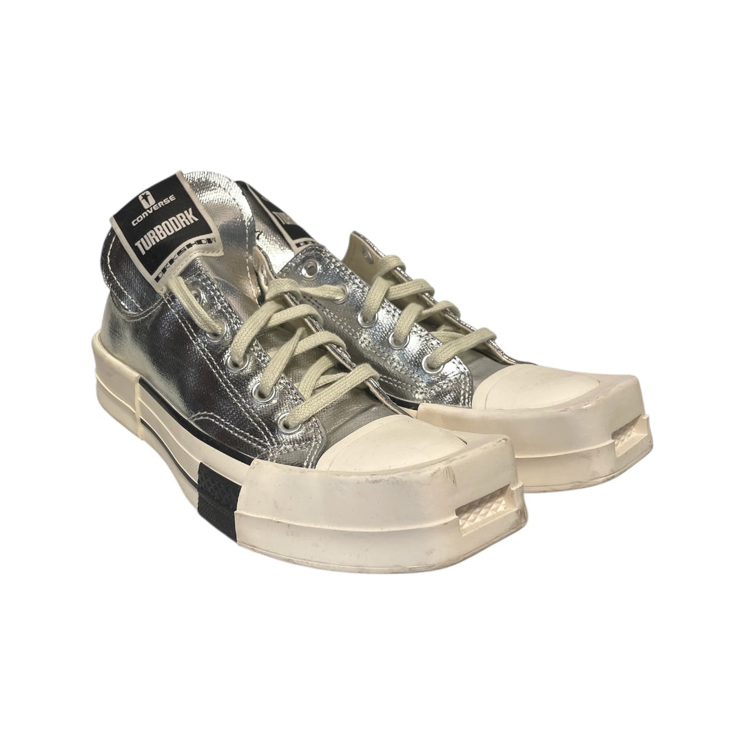 RICK OWENS DRKSHDW/CONVERSE/Low-Sneakers/US 7/Cotton/SLV/turbodrk view 1