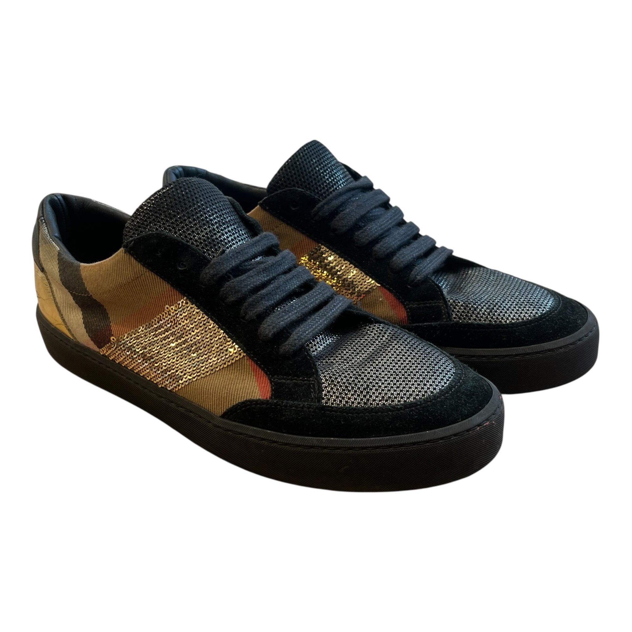 BURBERRY/Low-Sneakers/EU 39.5/BLK/Sequin view 1