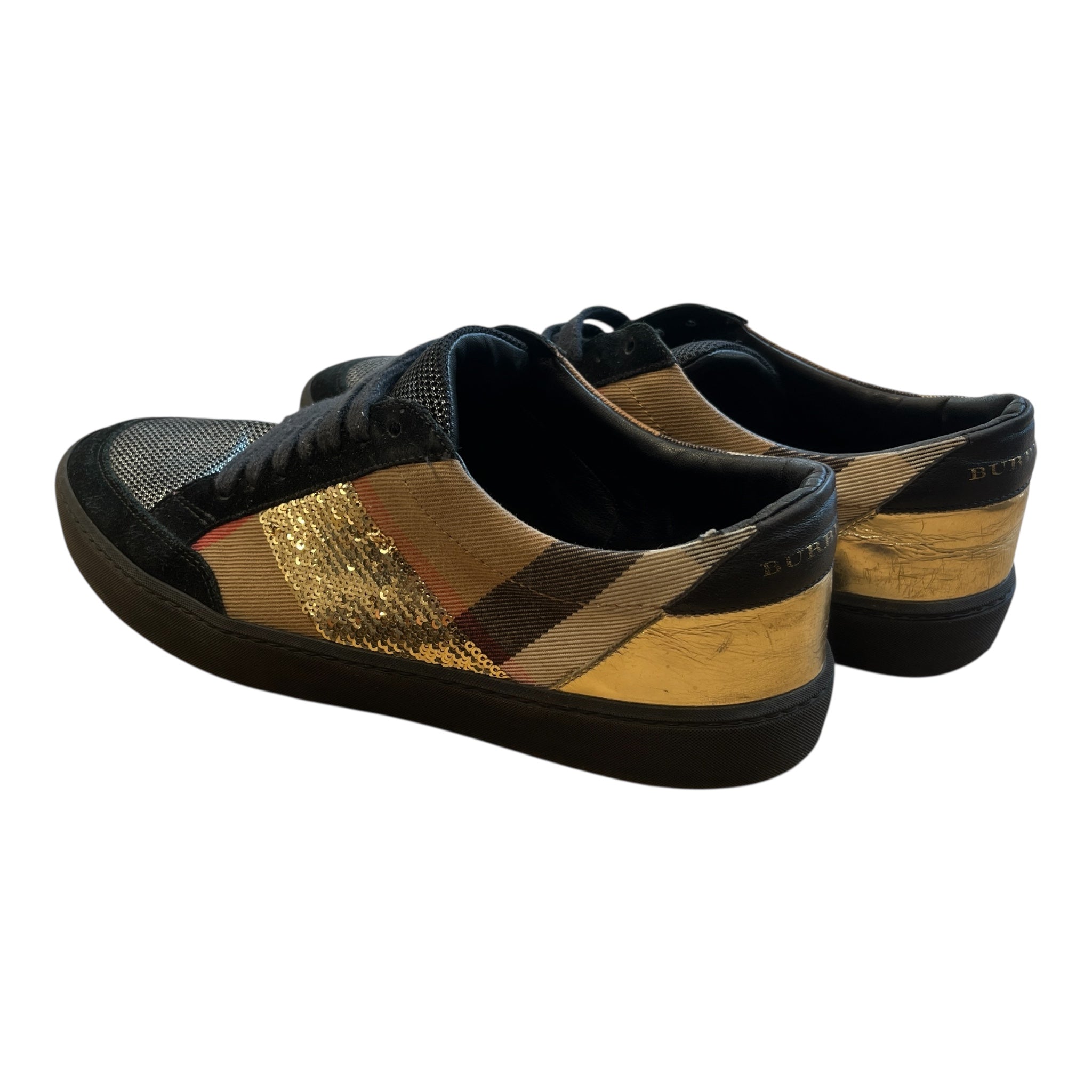 BURBERRY/Low-Sneakers/EU 39.5/BLK/Sequin view 2
