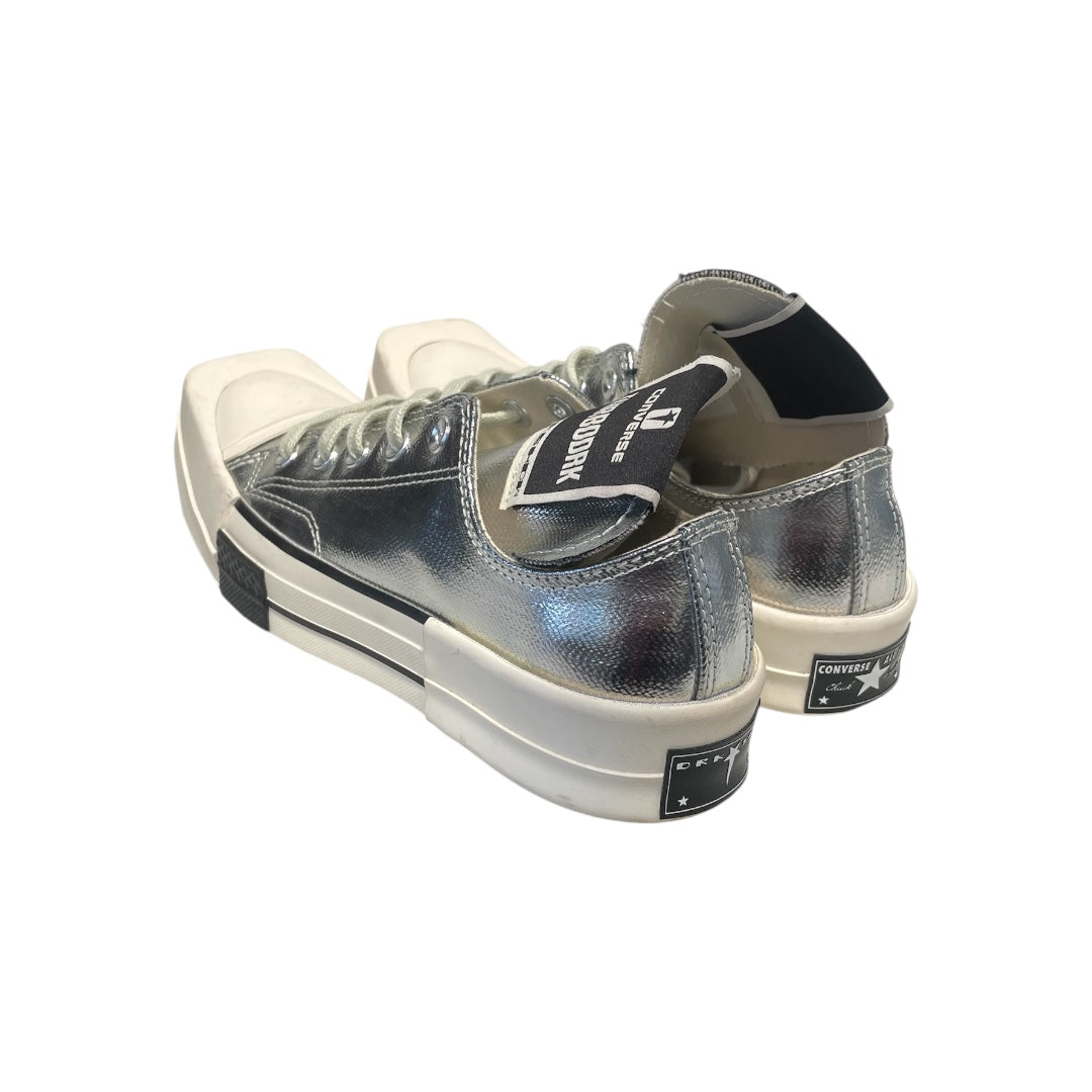 RICK OWENS DRKSHDW/CONVERSE/Low-Sneakers/US 7/Cotton/SLV/turbodrk view 2