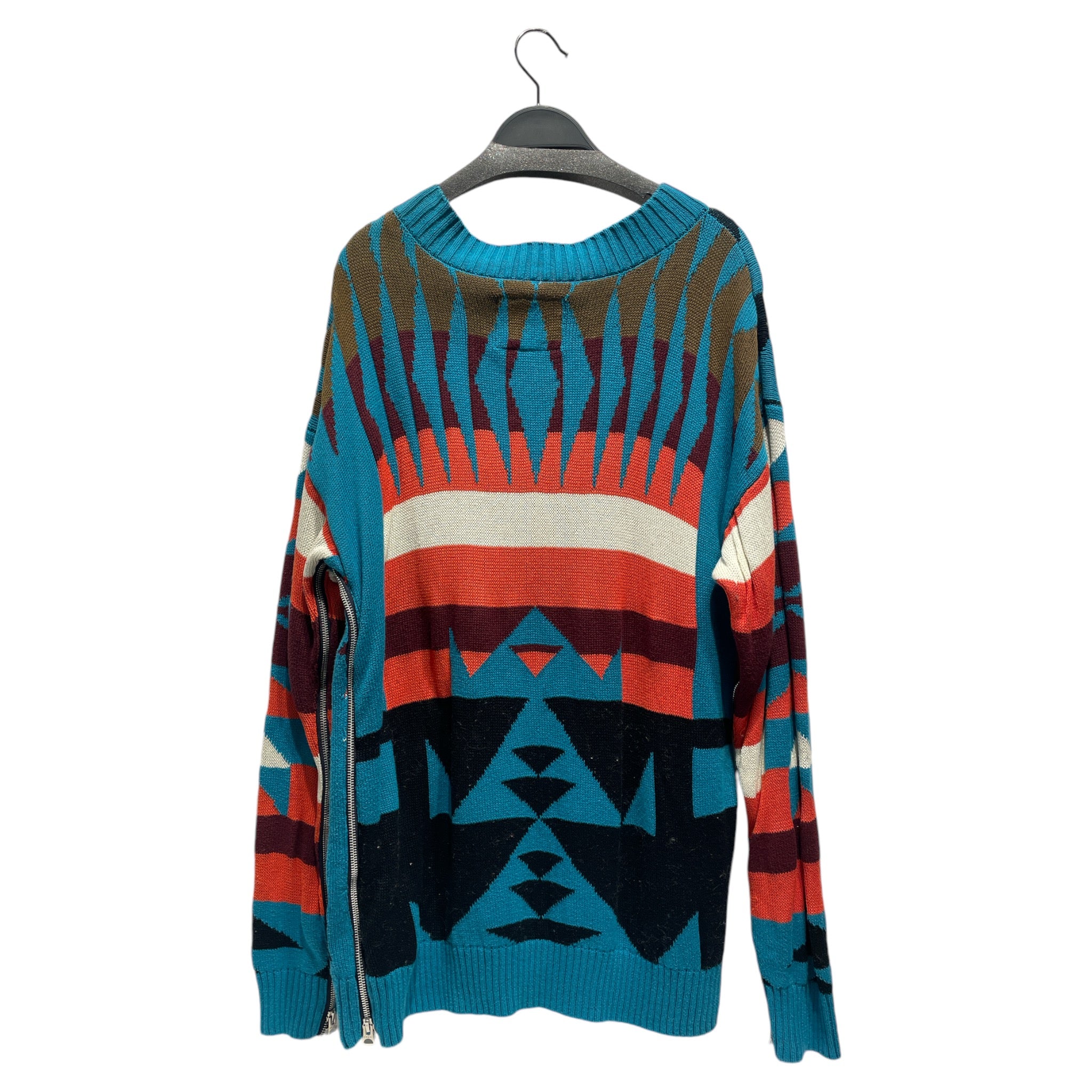 Sacai/PENDLETON/Heavy Sweater/1/All Over Print/Cotton/BLU/ view 2