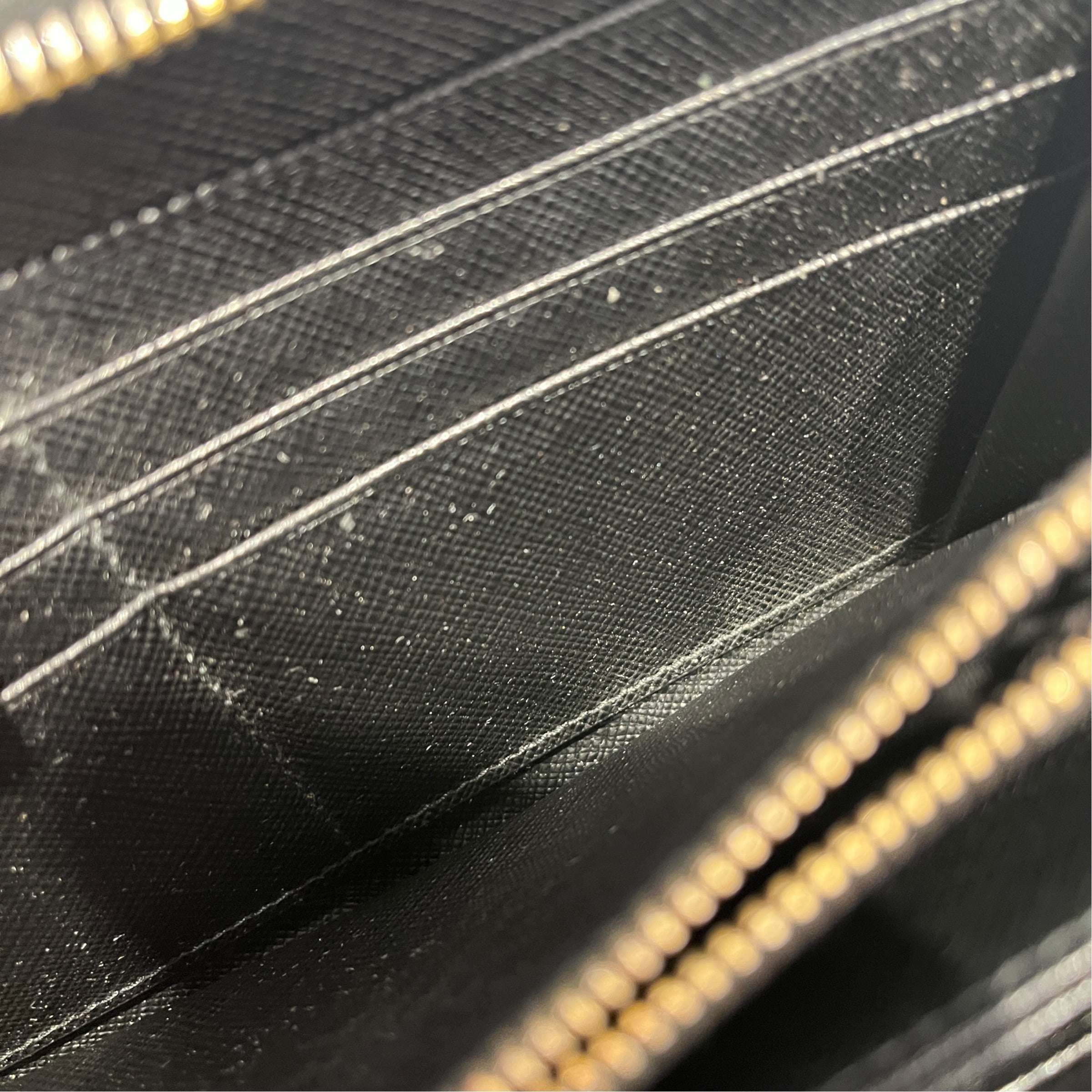 PRADA/Long Wallet/Leather/BLK/L's/SAFFIANO TRANGLE LEATHER/GOLD view 7