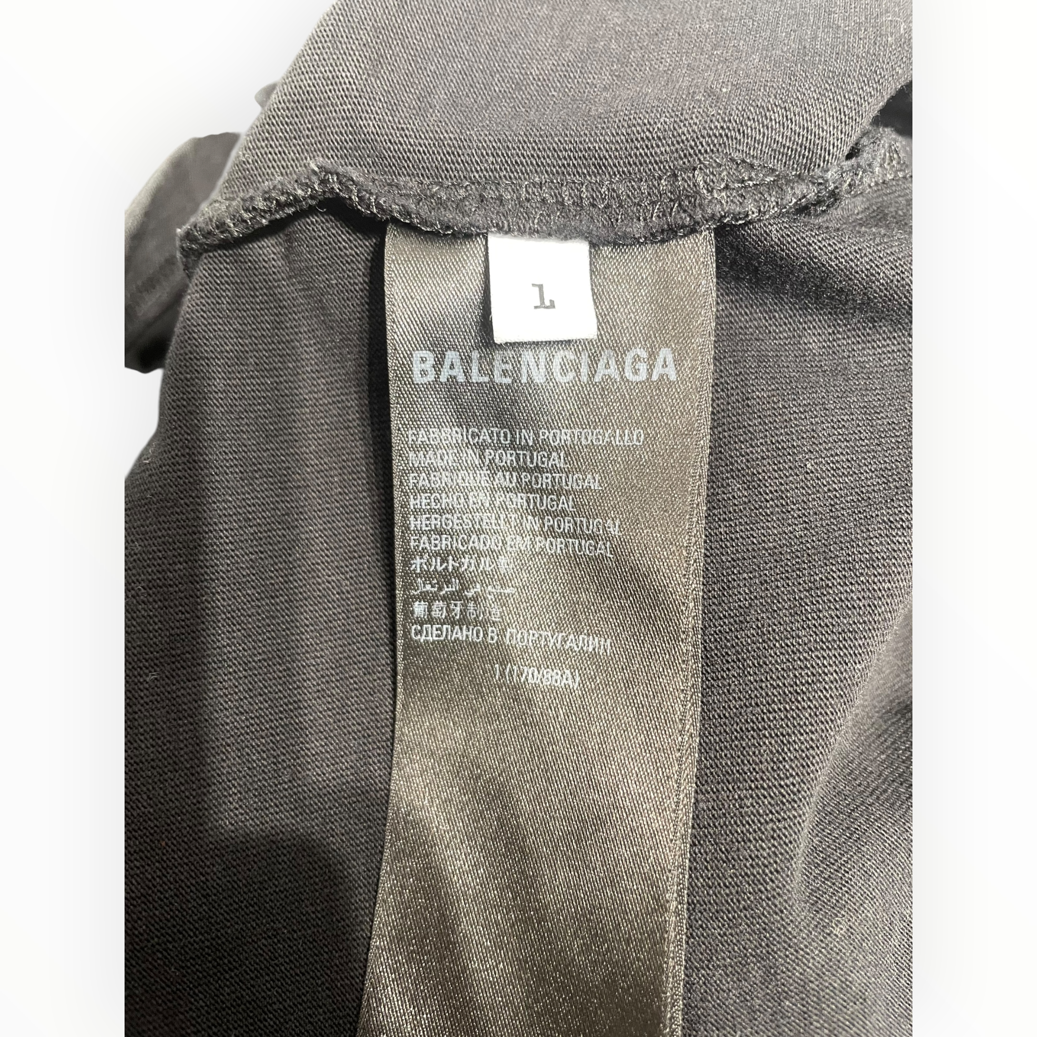 BALENCIAGA/T-Shirt/1/Cotton/BLK/XL FAUX STICKER view 4