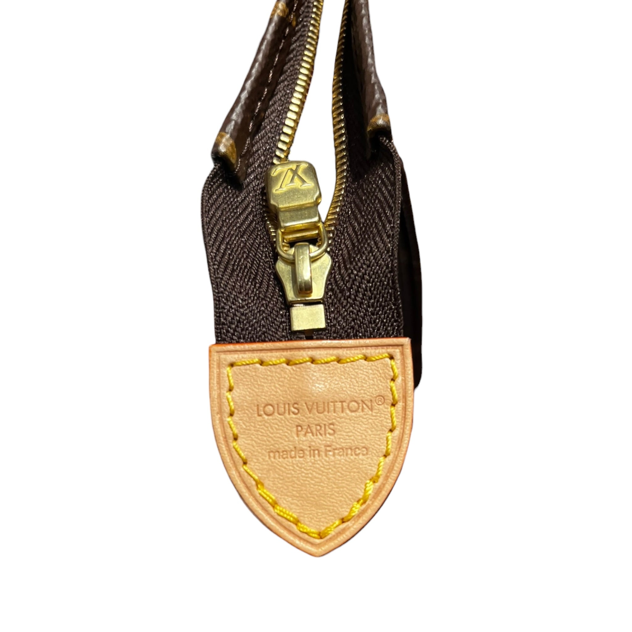 LOUIS VUITTON/Accessories/Monogram/Leather/BRW/L's/Zip Pouch view 4