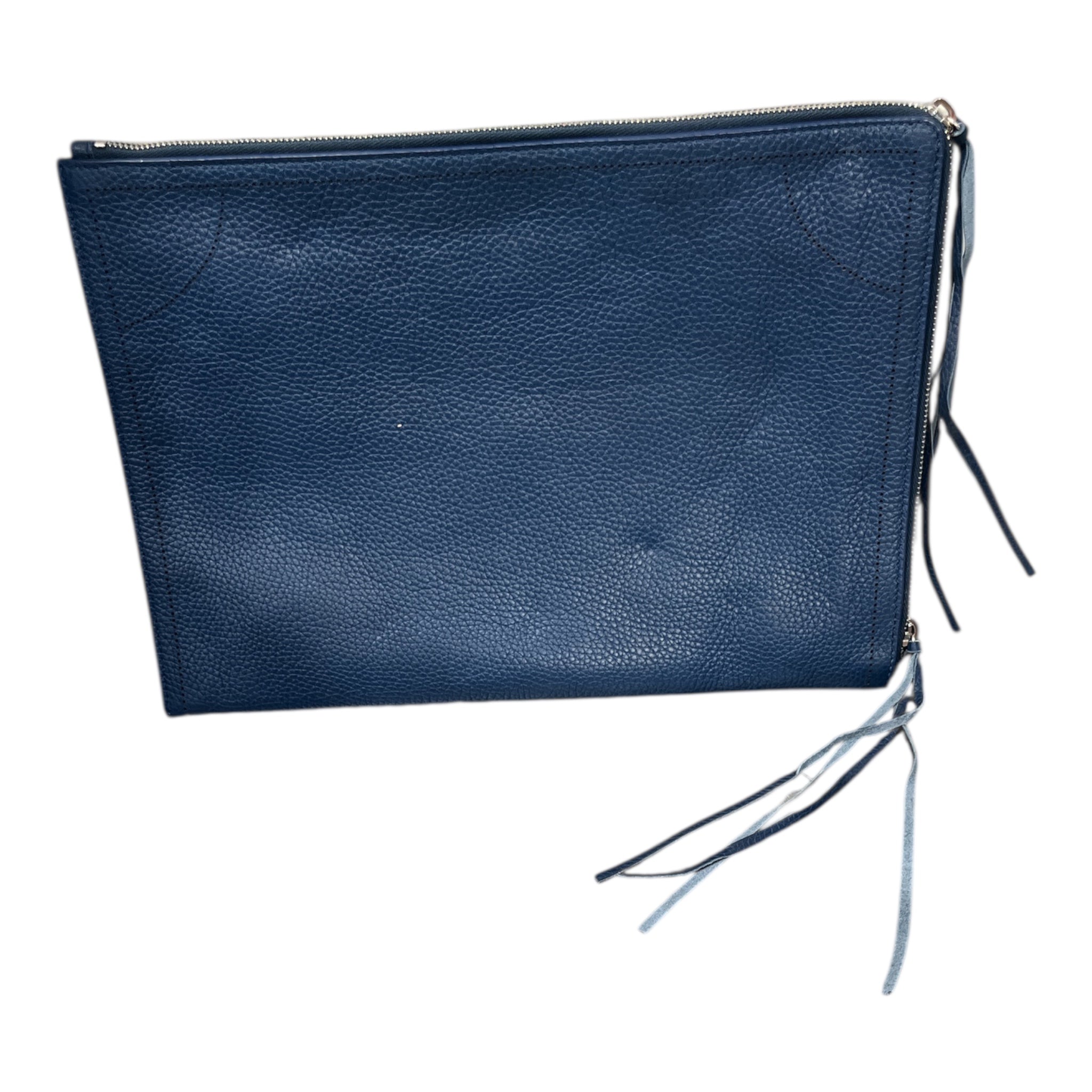 BALENCIAGA/Bag/Leather/NVY/Leather clutch bag view 2