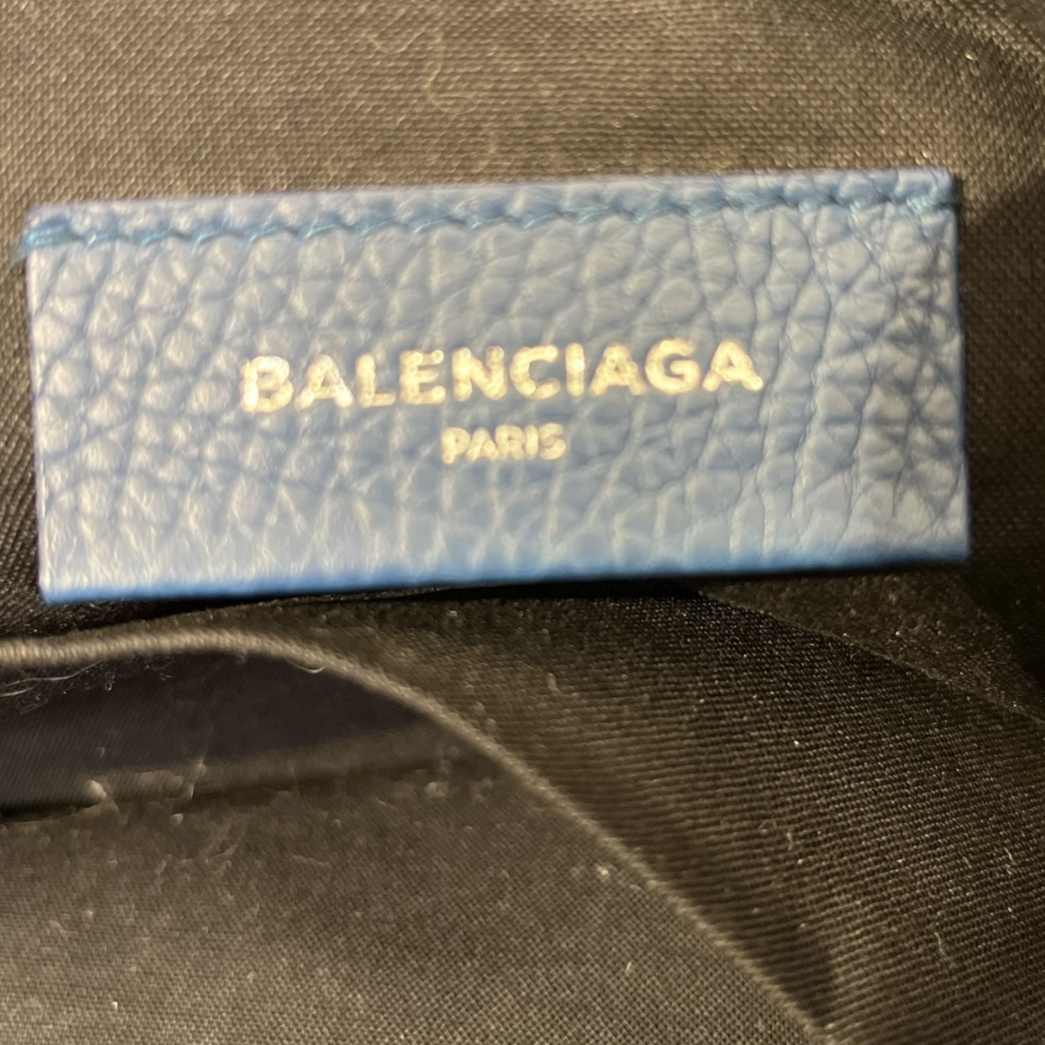 BALENCIAGA/Bag/Leather/NVY/Leather clutch bag view 5