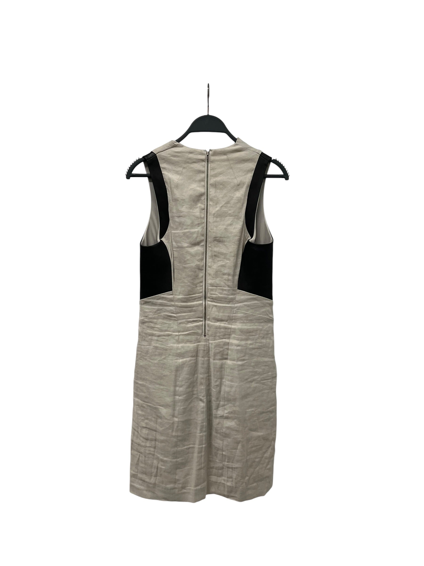 Helmut Lang/Dress/2/Cotton/CRM/SLEEVELESS/LTHR ARM DETAILS view 2