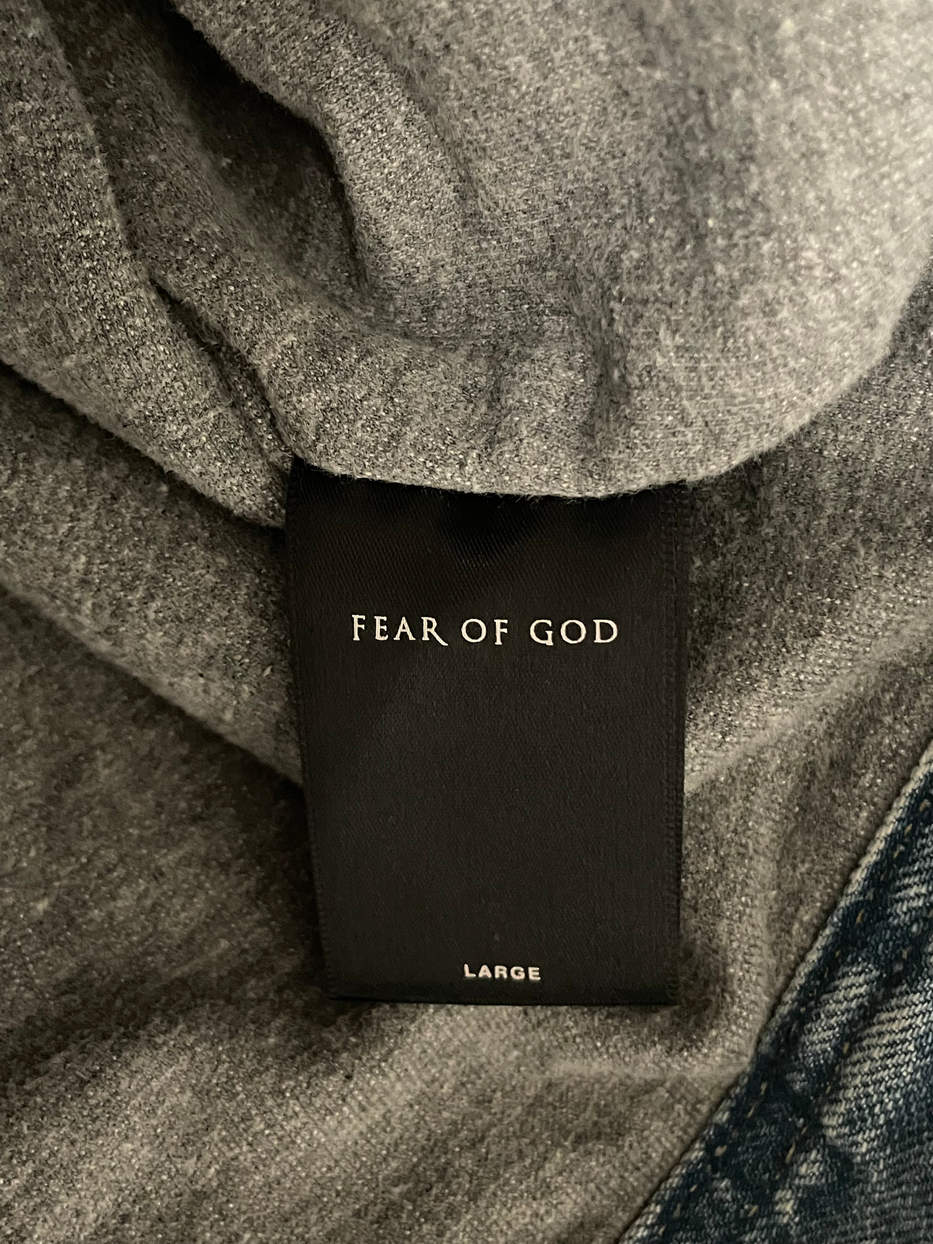 FEAR OF GOD/Denim Jkt/L/Denim/BLU/HOODIE DENIM JKT HYBRD view 4