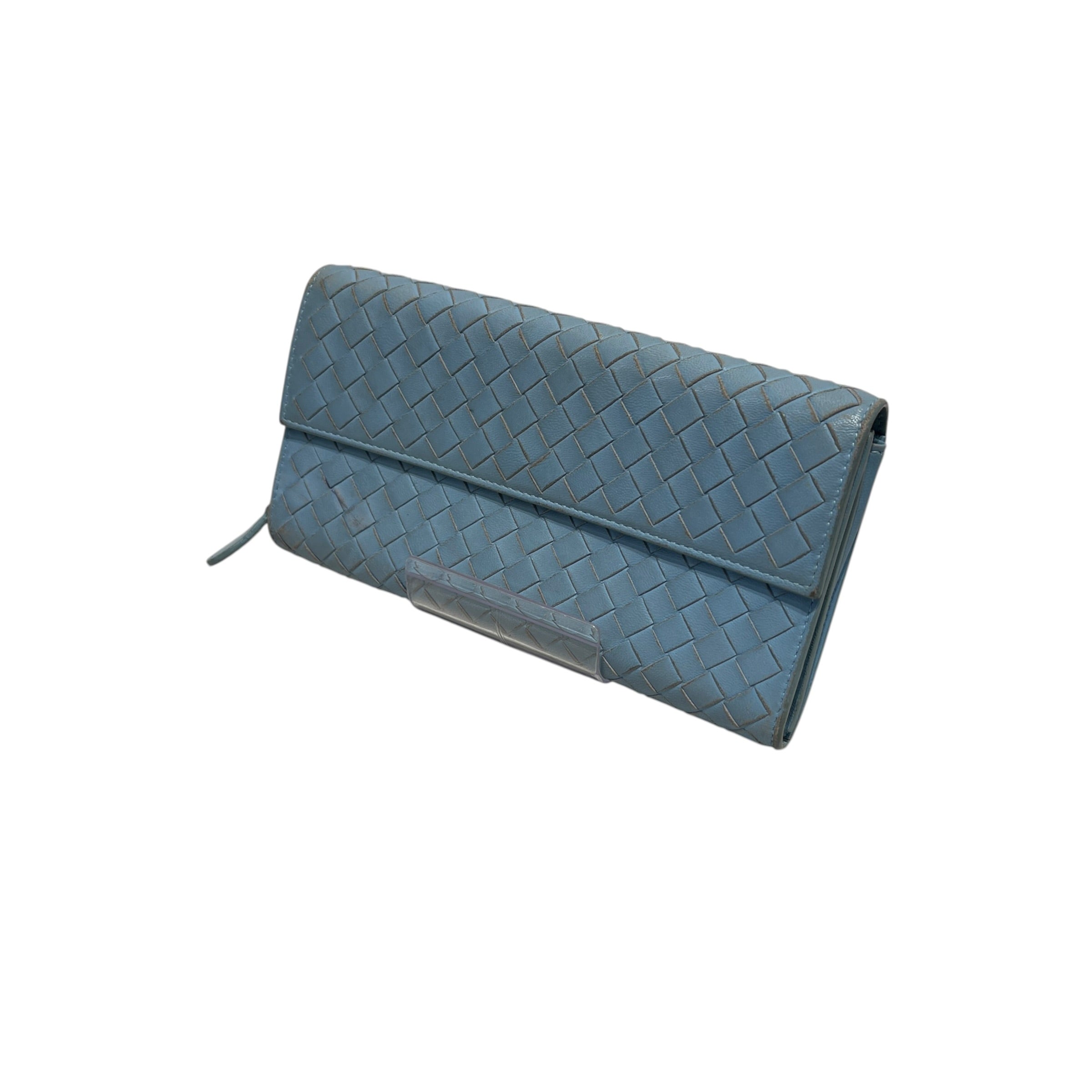 BOTTEGA VENETA/Long Wallet/Leather/BLU/L's/light blue long wallet view 1