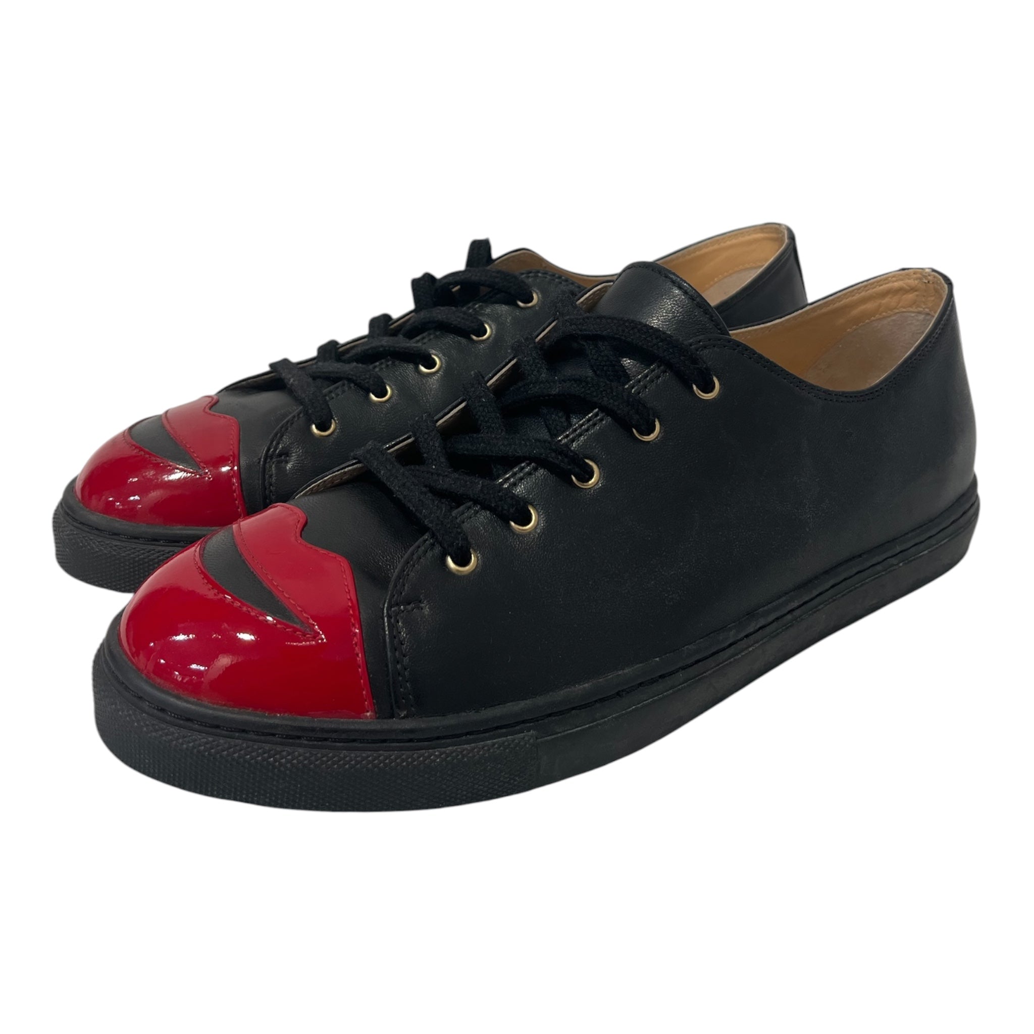 Charlotte Olympia/Low-Sneakers/EU 41/Leather/BLK/ view 1