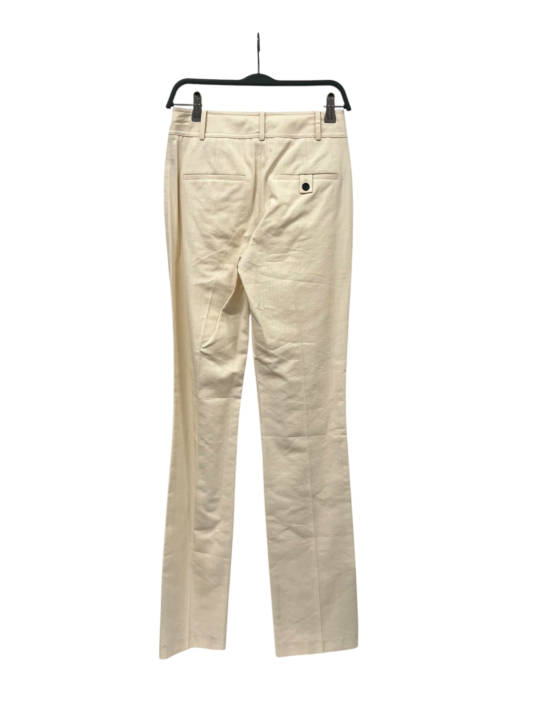 Helmut Lang/Straight Pants/2/Cotton/CRM/BLK LEATHER WELT POCKET view 2