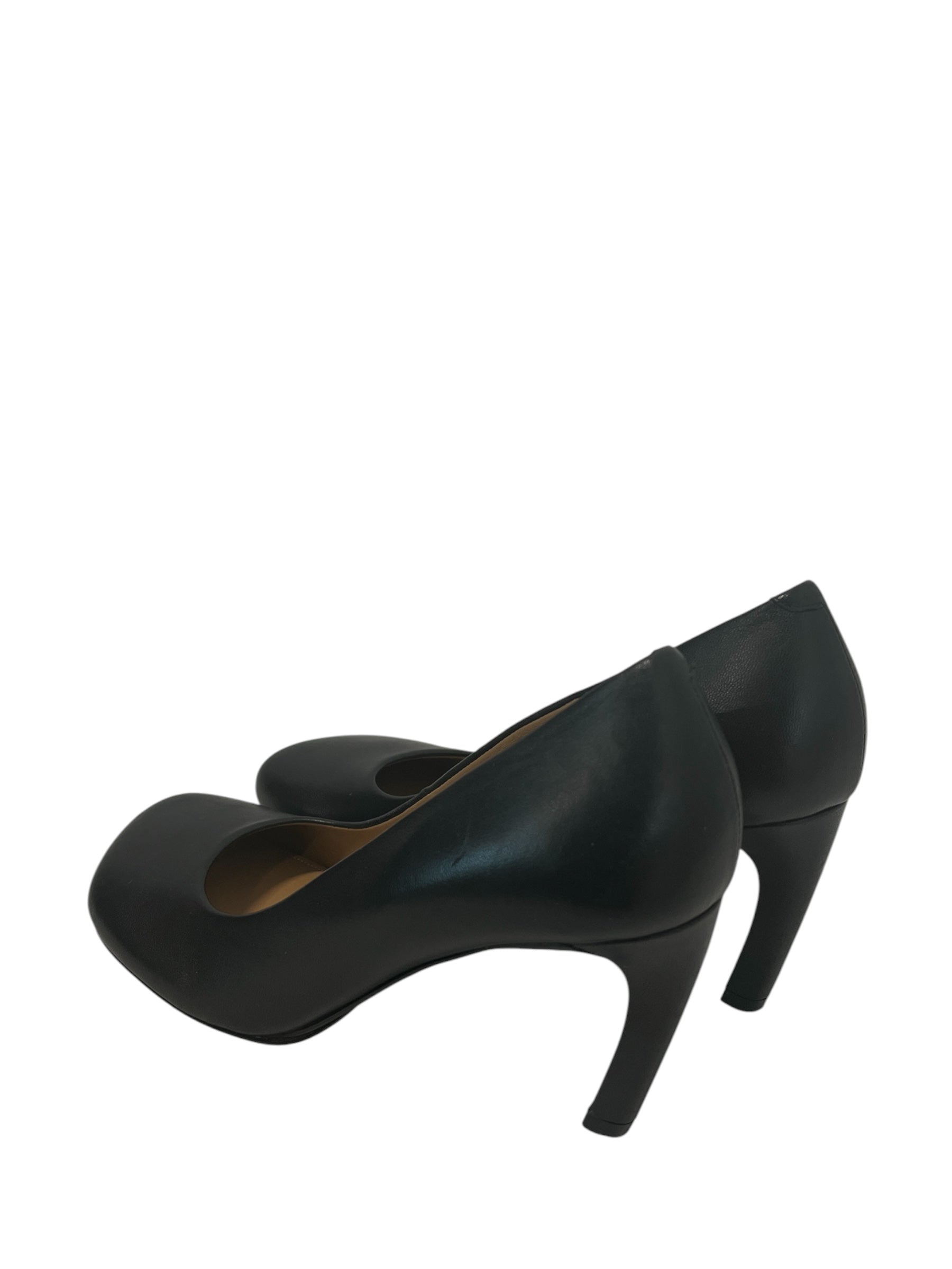 DRIES VAN NOTEN/Heels/US 6.5/Leather/BLK/BLACK LEATHER HEELS view 2