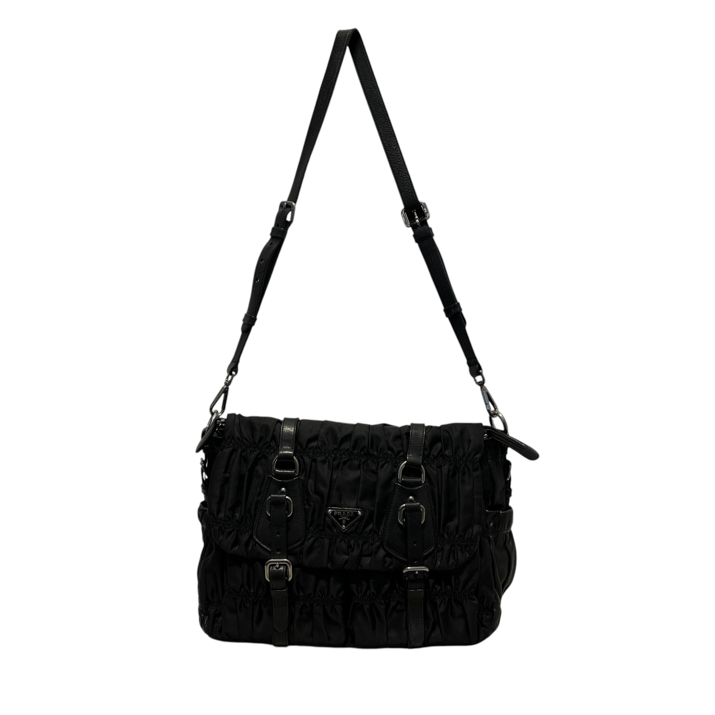 PRADA/Cross Body Bag/Nylon/BLK/TESSUTO view 2