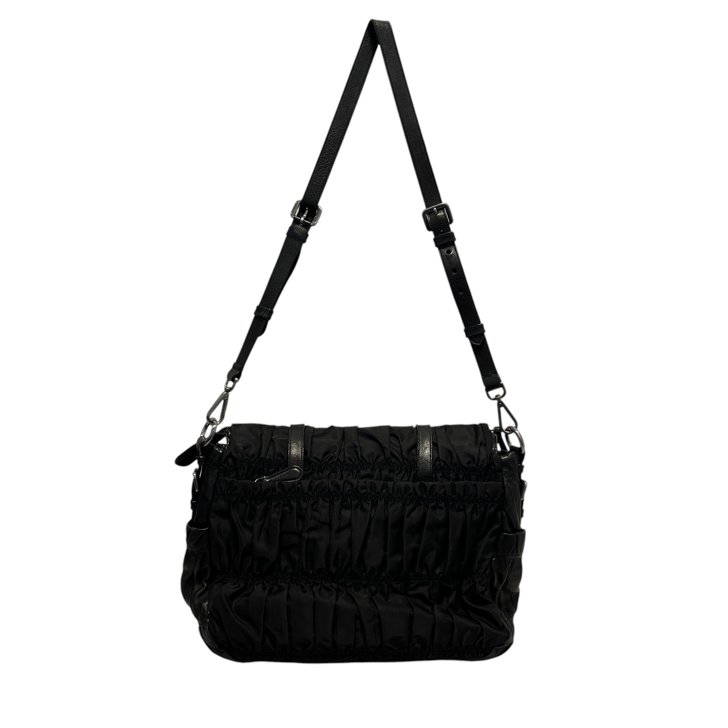 PRADA/Cross Body Bag/Nylon/BLK/TESSUTO view 1