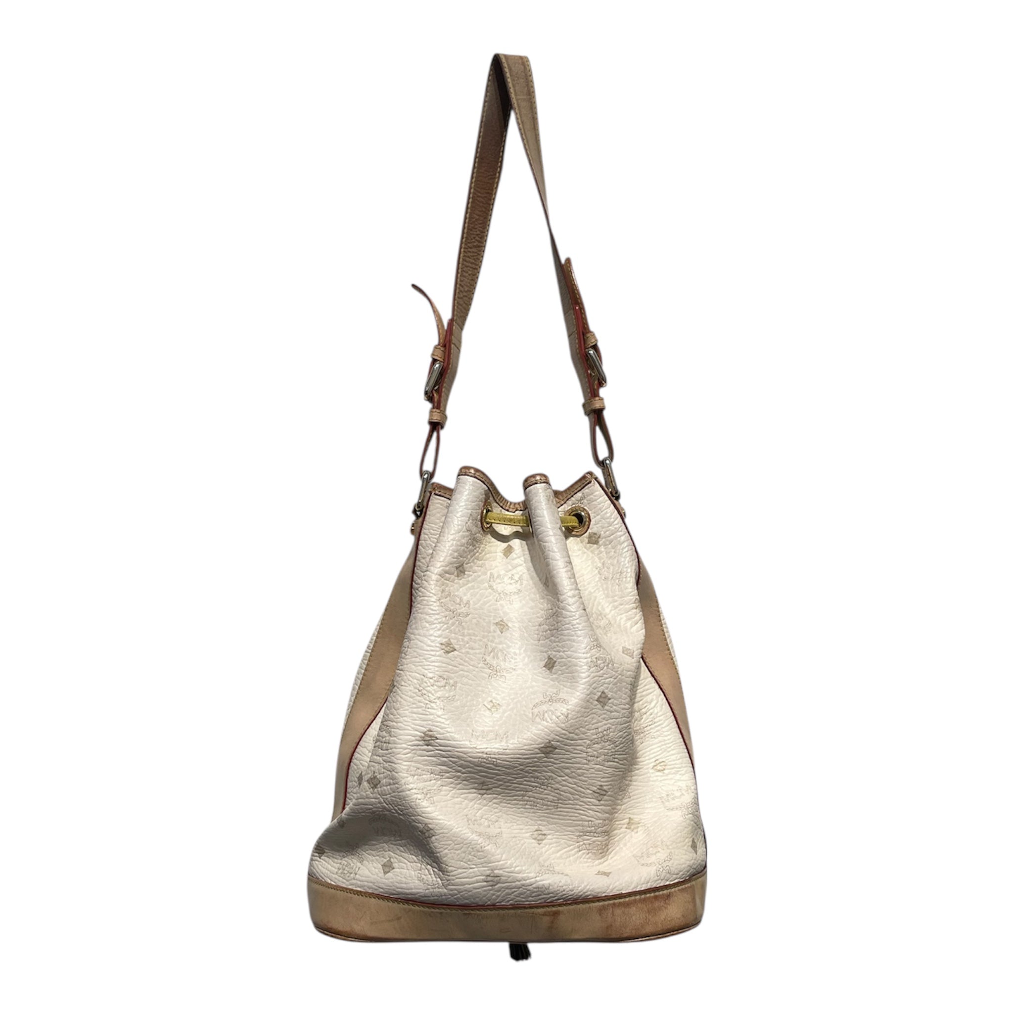 MCM/Pouch/Monogram/Leather/CRM/DRAWSTRING BUCKET BAG view 2