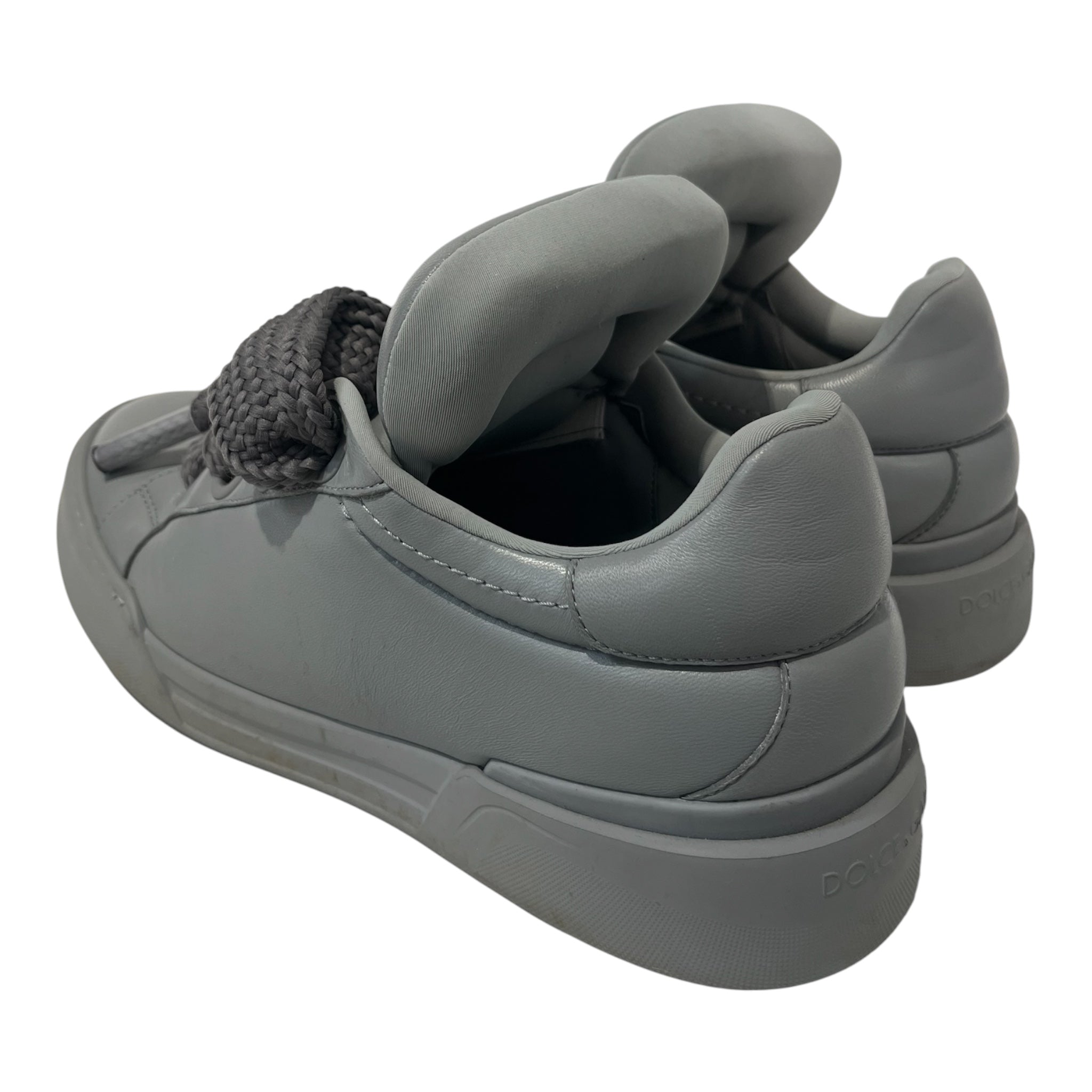 DOLCE&GABBANA/Low-Sneakers/EU 42/Leather/GRY/ view 2
