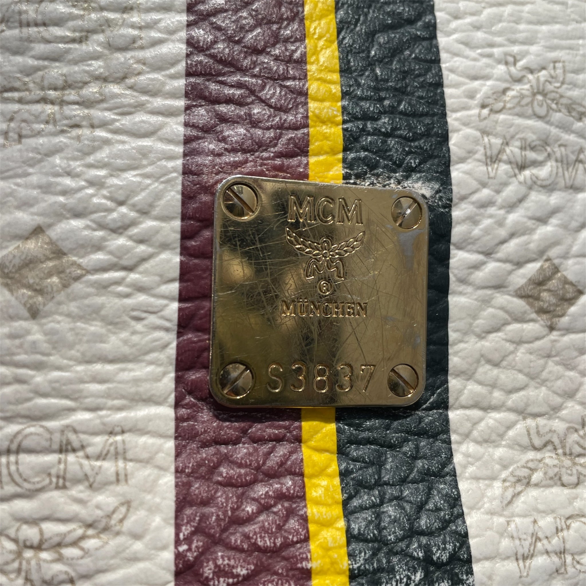 MCM/Pouch/Monogram/Leather/CRM/DRAWSTRING BUCKET BAG view 3