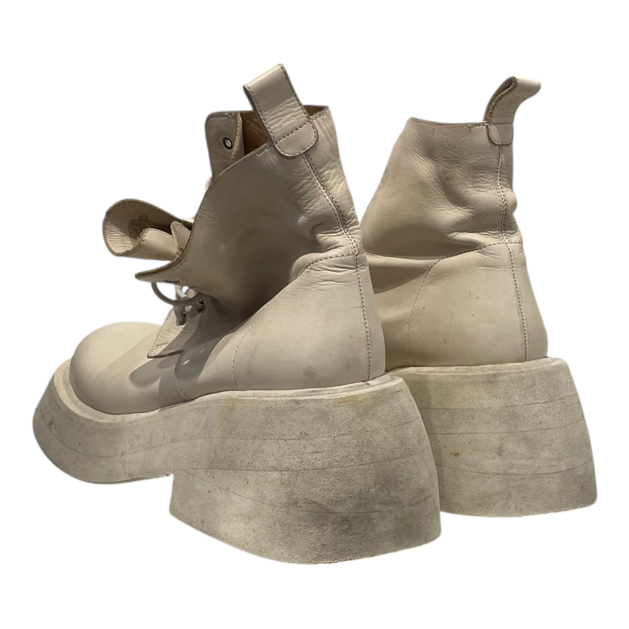 Marsell/Lace Up Boots/EU 37.5/Leather/CRM/CHUNKY SOLE view 2