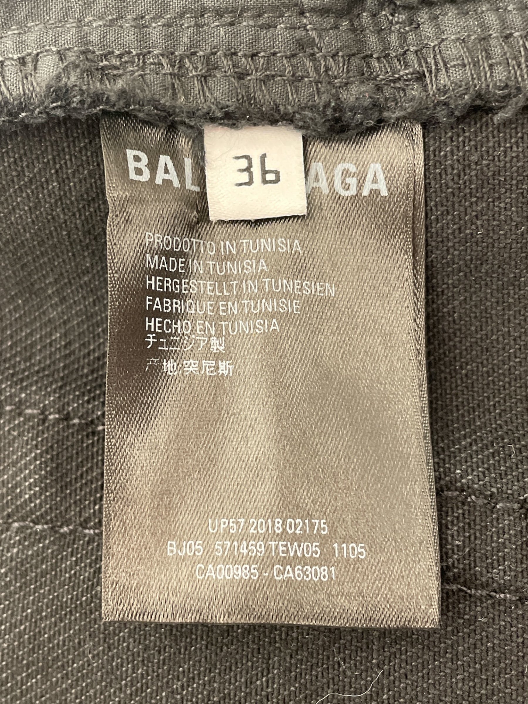 BALENCIAGA/Skirt/36/Denim/BLK/black denim skirt view 4