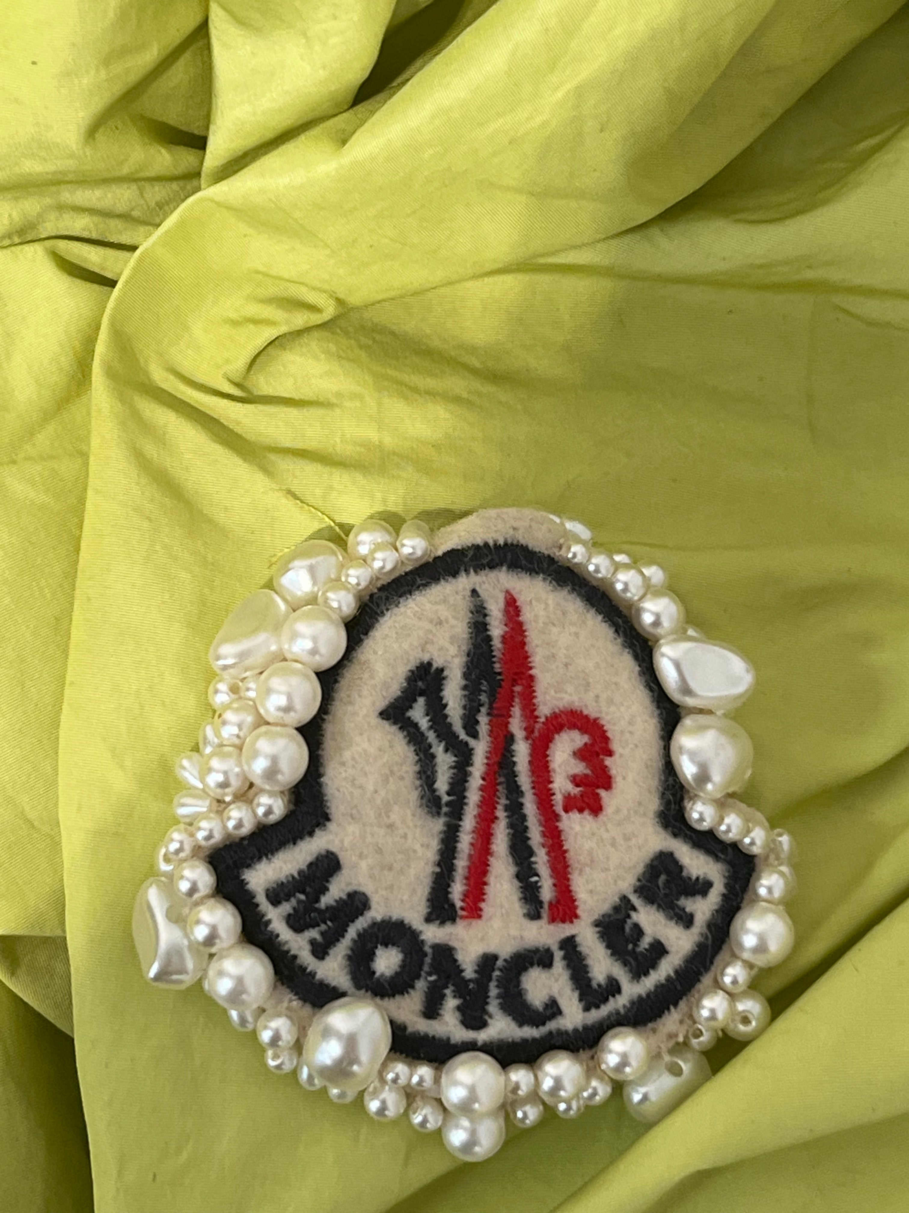 MONCLER/SIMONE ROCHA/Windbreaker/2/Polyester/GRN/F109W1 ss windbreaker/pearls view 3