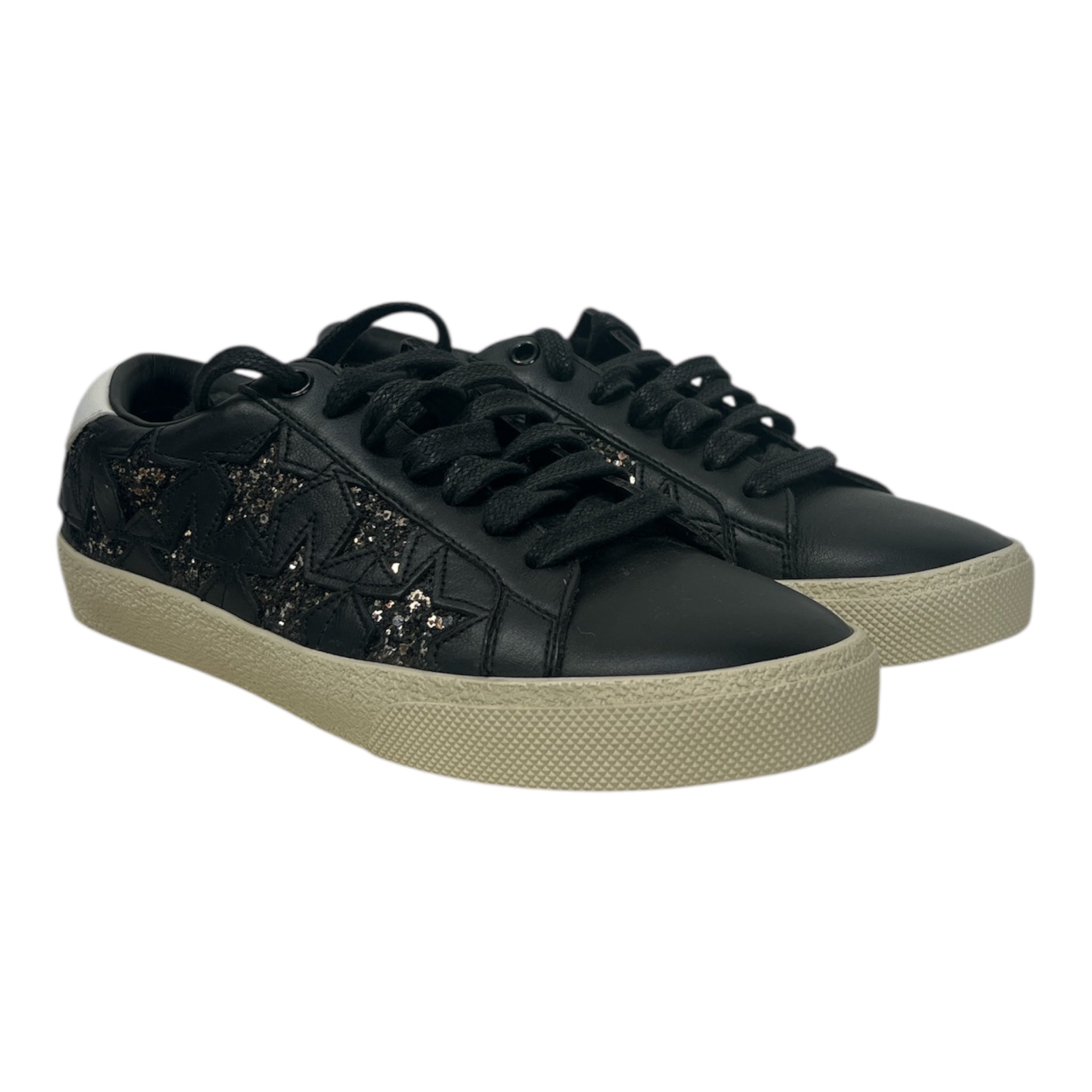 YVES SAINT LAURENT/Low-Sneakers/EU 36/Leather/BLK/COURT CLASSIC STAR SNEAKERS view 1