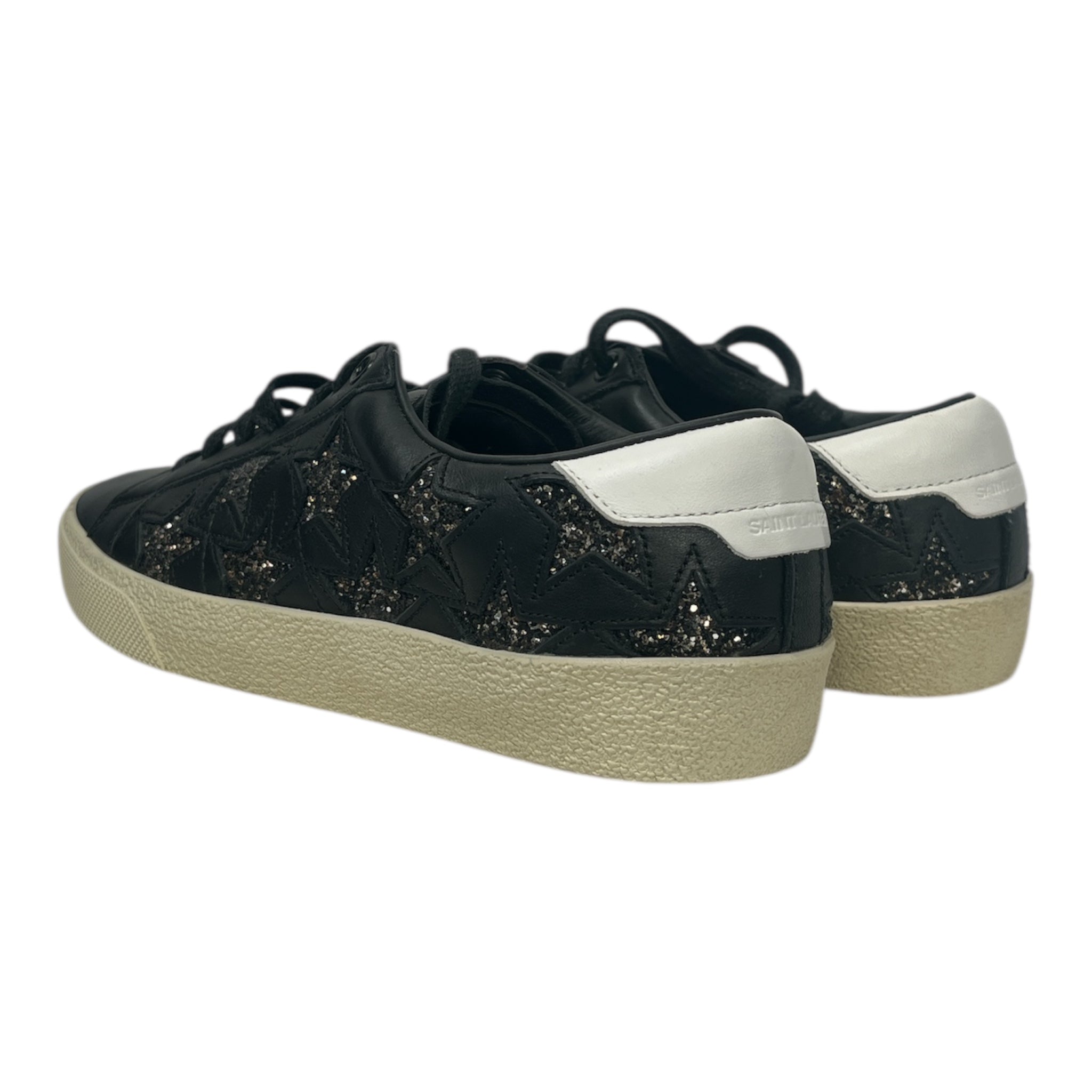 YVES SAINT LAURENT/Low-Sneakers/EU 36/Leather/BLK/COURT CLASSIC STAR SNEAKERS view 2