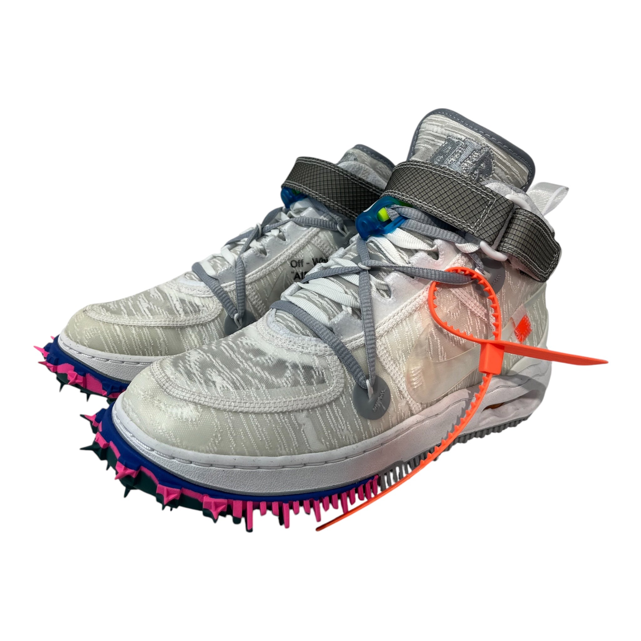 NIKE/OFF-WHITE/Hi-Sneakers/US 8.5/Polyester/WHT/AIR FORCE 1 MID view 1