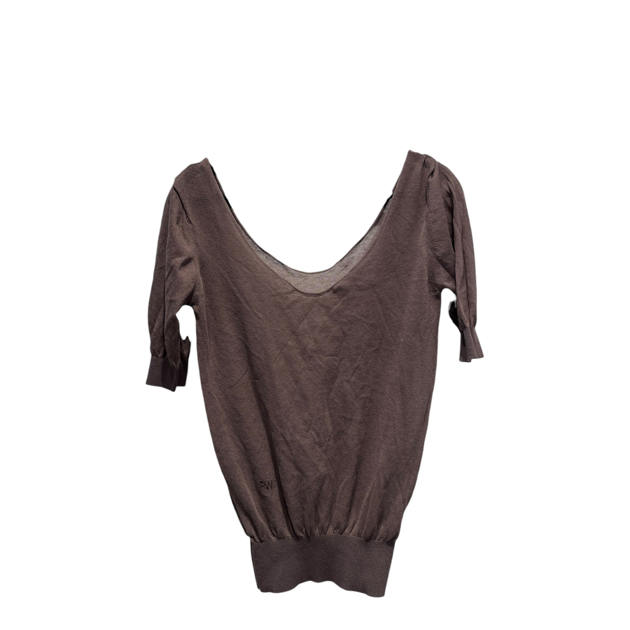 PALOMA WOOL/SS Blouse/XS/Cotton/BRW/PUFF SLEEVE RAW NECKLINE view 1