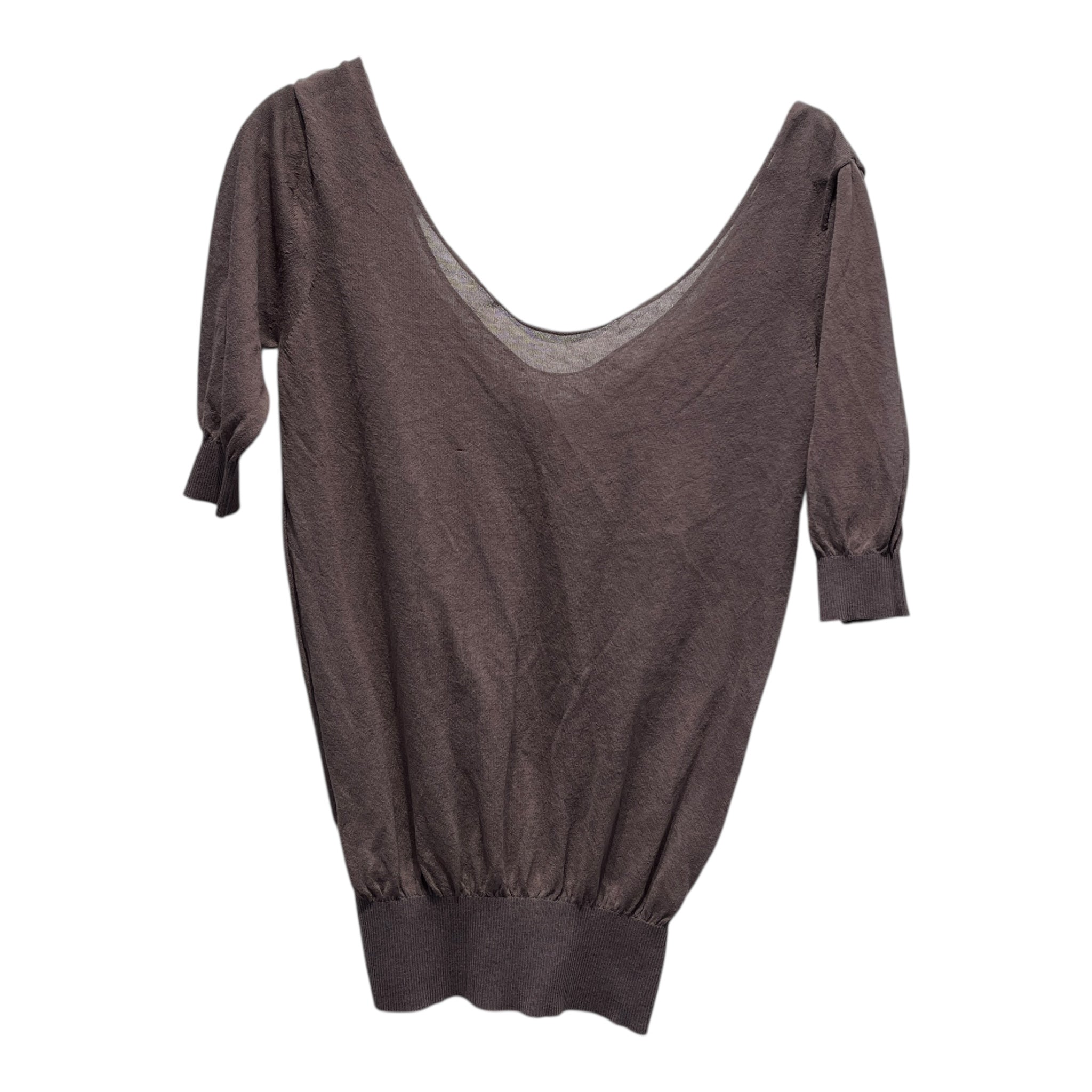 PALOMA WOOL/SS Blouse/XS/Cotton/BRW/PUFF SLEEVE RAW NECKLINE view 2