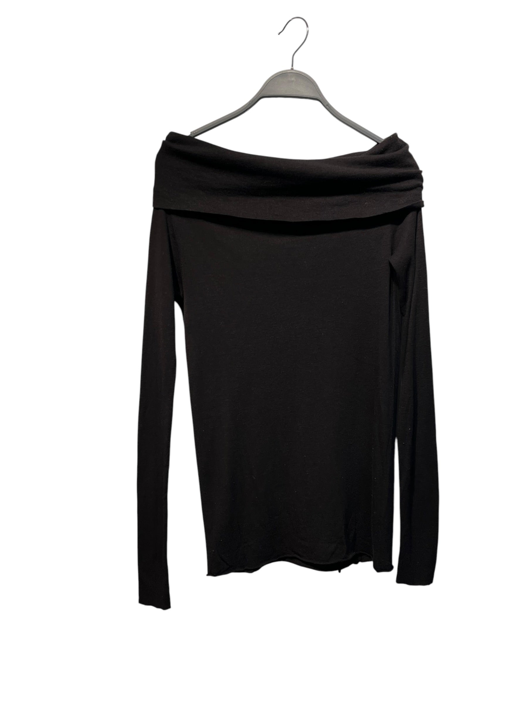 Rick Owens Lilies/LS Cut & Sew/4/Rayon/BLK/cowl neck view 2