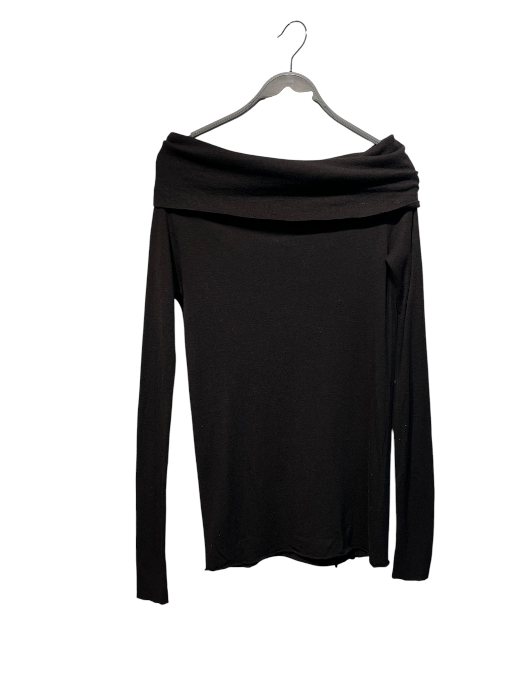 Rick Owens Lilies/LS Cut & Sew/4/Rayon/BLK/cowl neck view 1