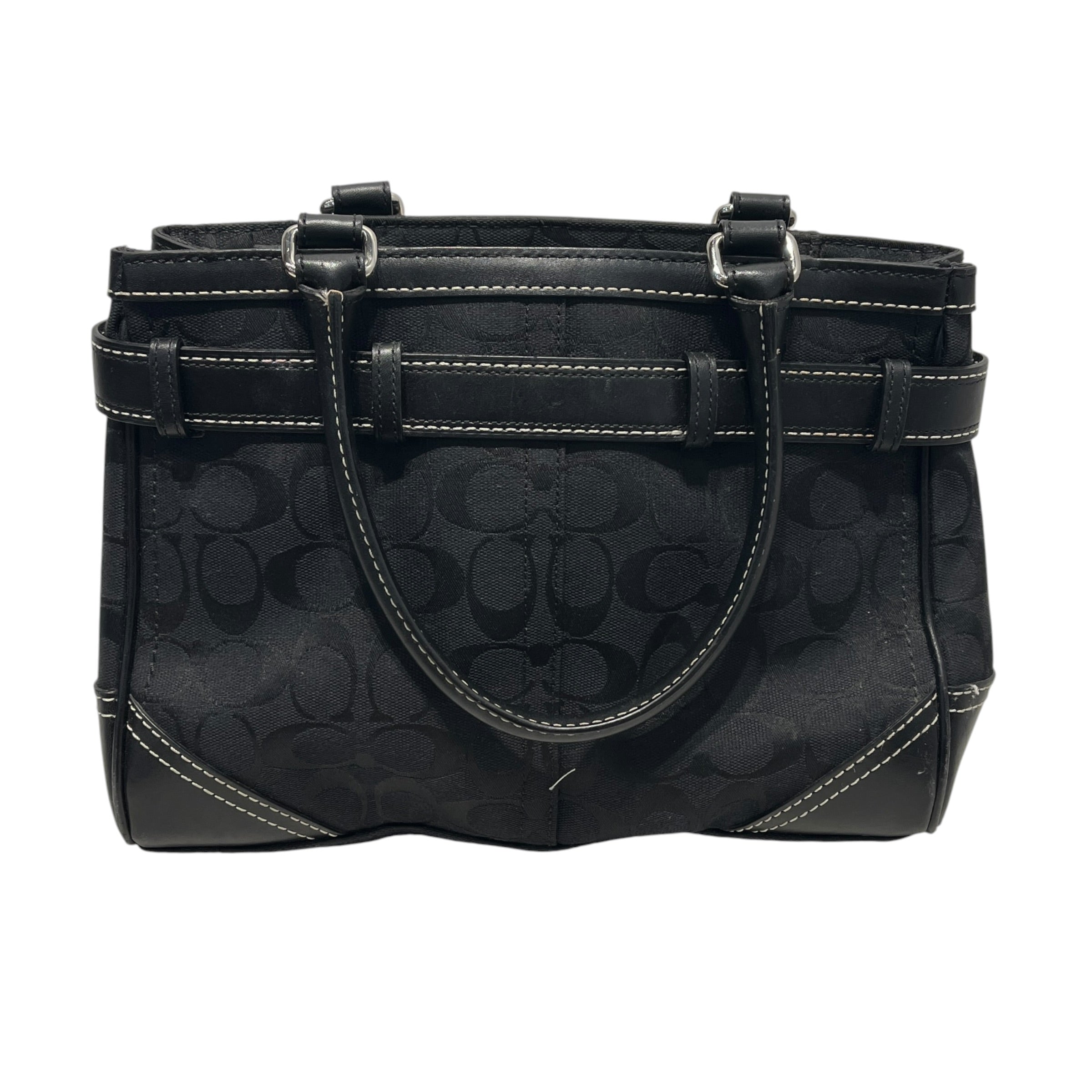 COACH/Hand Bag/Monogram/Cotton/BLK/ Hamptons Signature Mono view 2