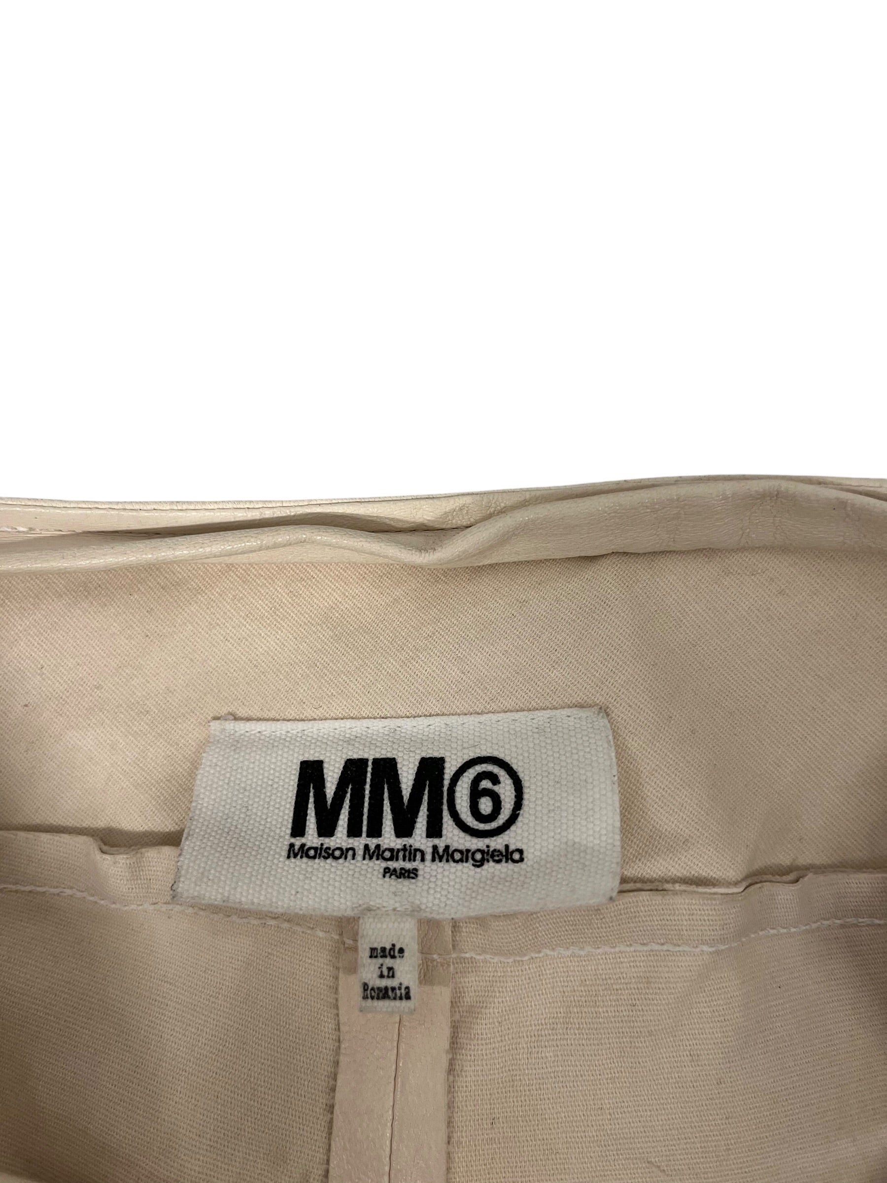 MM6/Skinny Pants/40/Leather/CRM/LEATHER LEGGINGS view 3