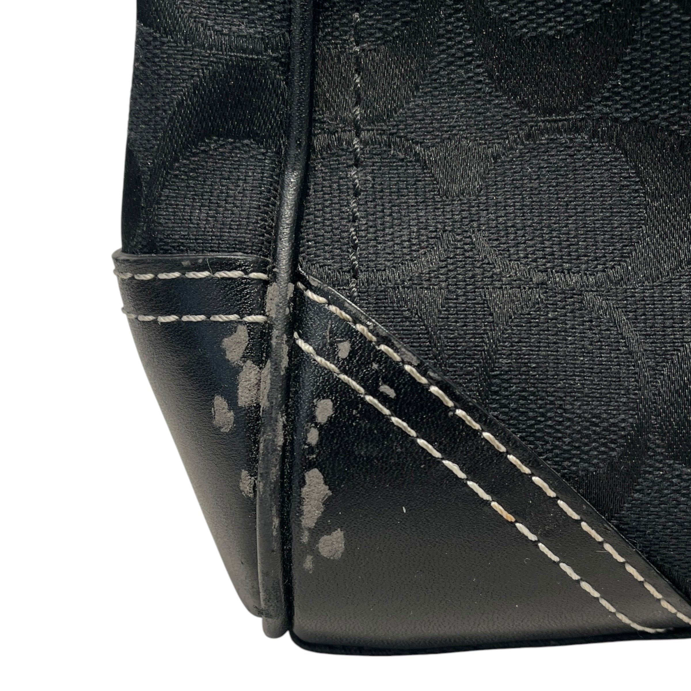 COACH/Hand Bag/Monogram/Cotton/BLK/ Hamptons Signature Mono view 4