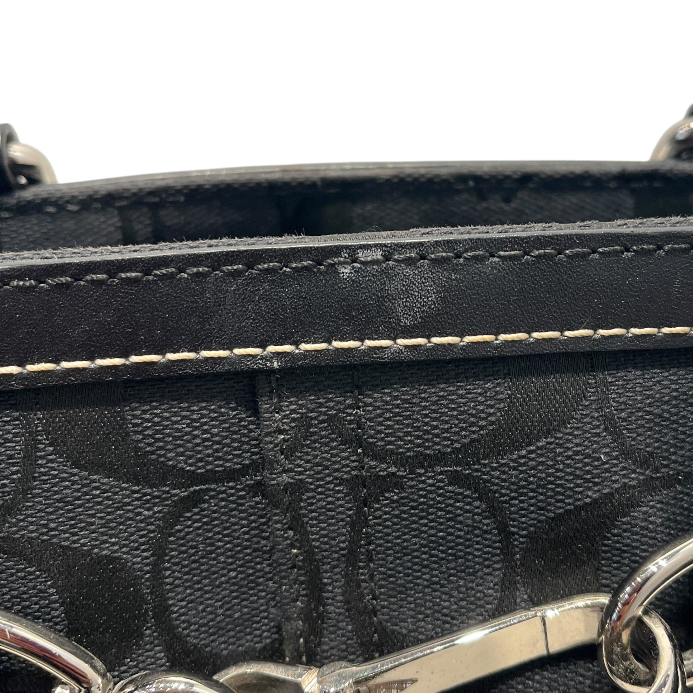 COACH/Hand Bag/Monogram/Cotton/BLK/ Hamptons Signature Mono view 6