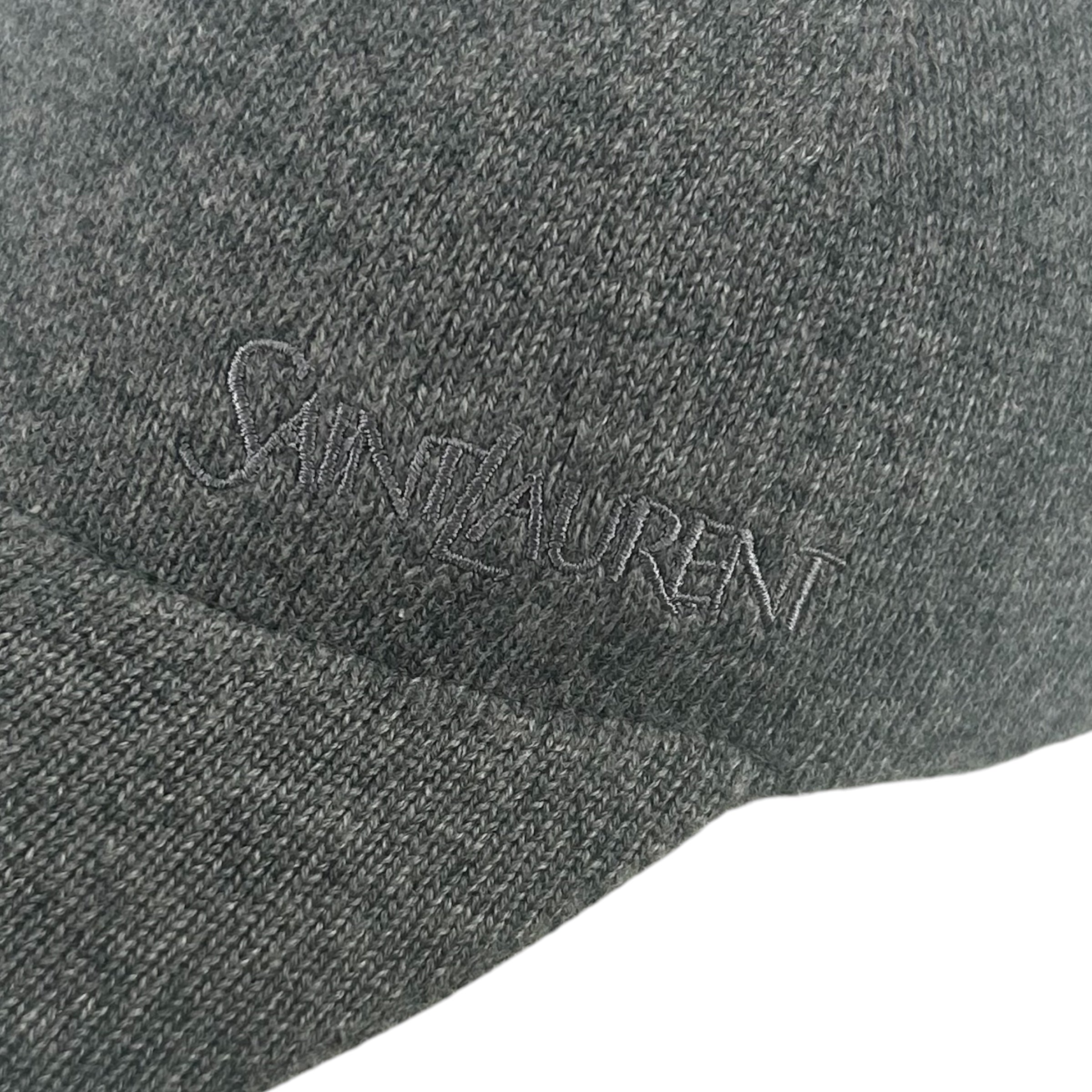 SAINT LAURENT/Cap/OS/Cotton/GRY/beanie hat view 4