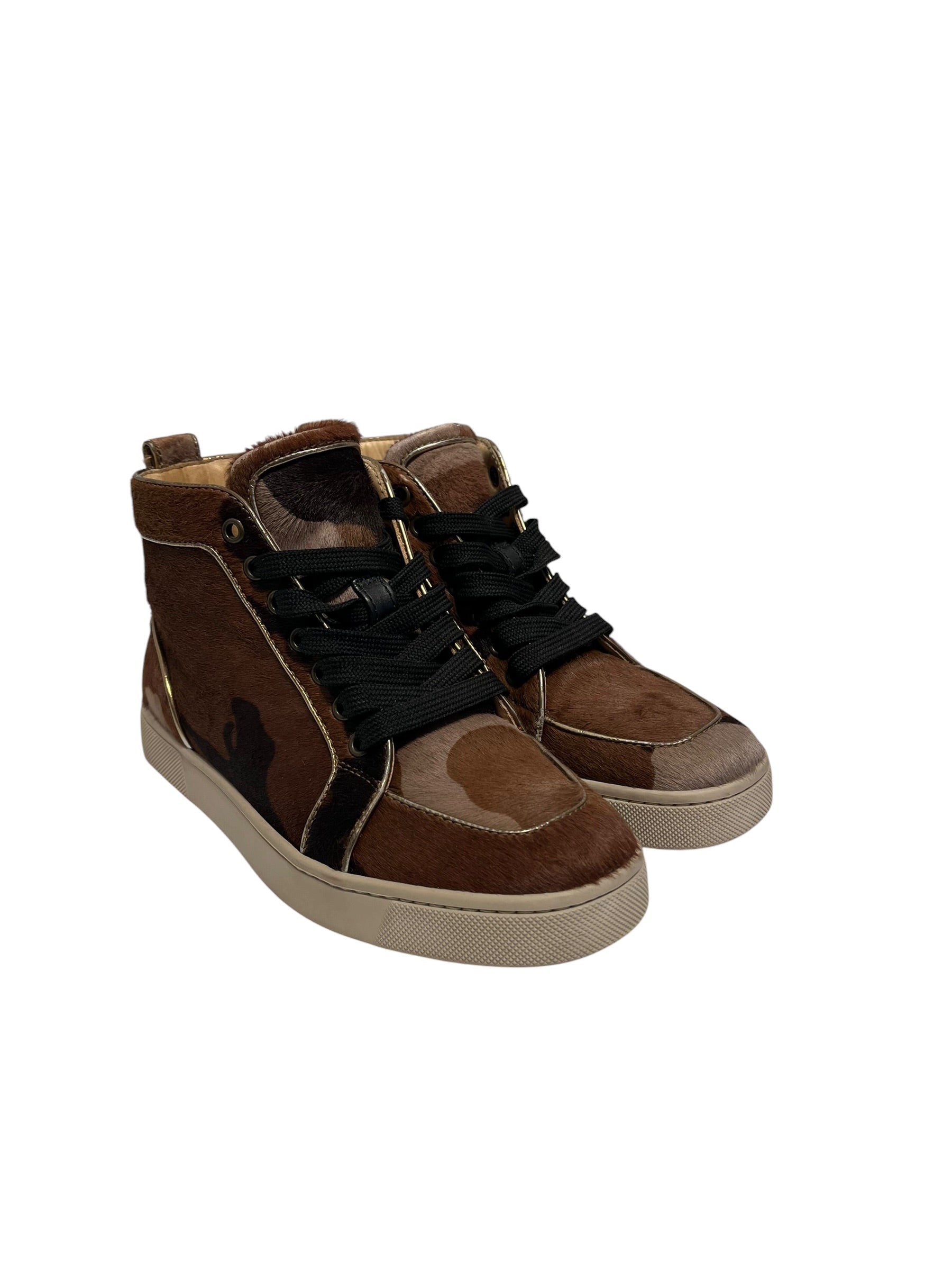 Christian Louboutin/Hi-Sneakers/EU 36/Animal Pattern/Suede/BRW/PONY HAIR view 1