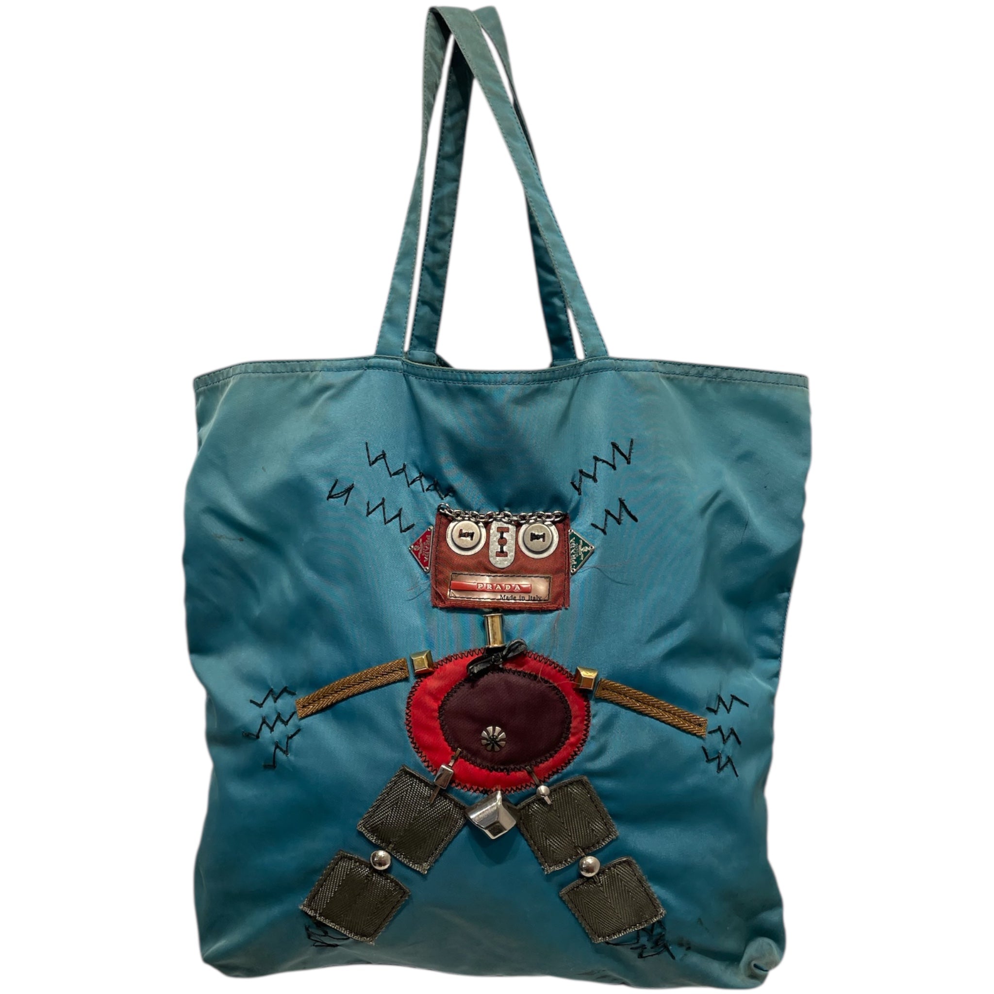 PRADA/Tote Bag/Nylon/BLU/prada robot tote view 1