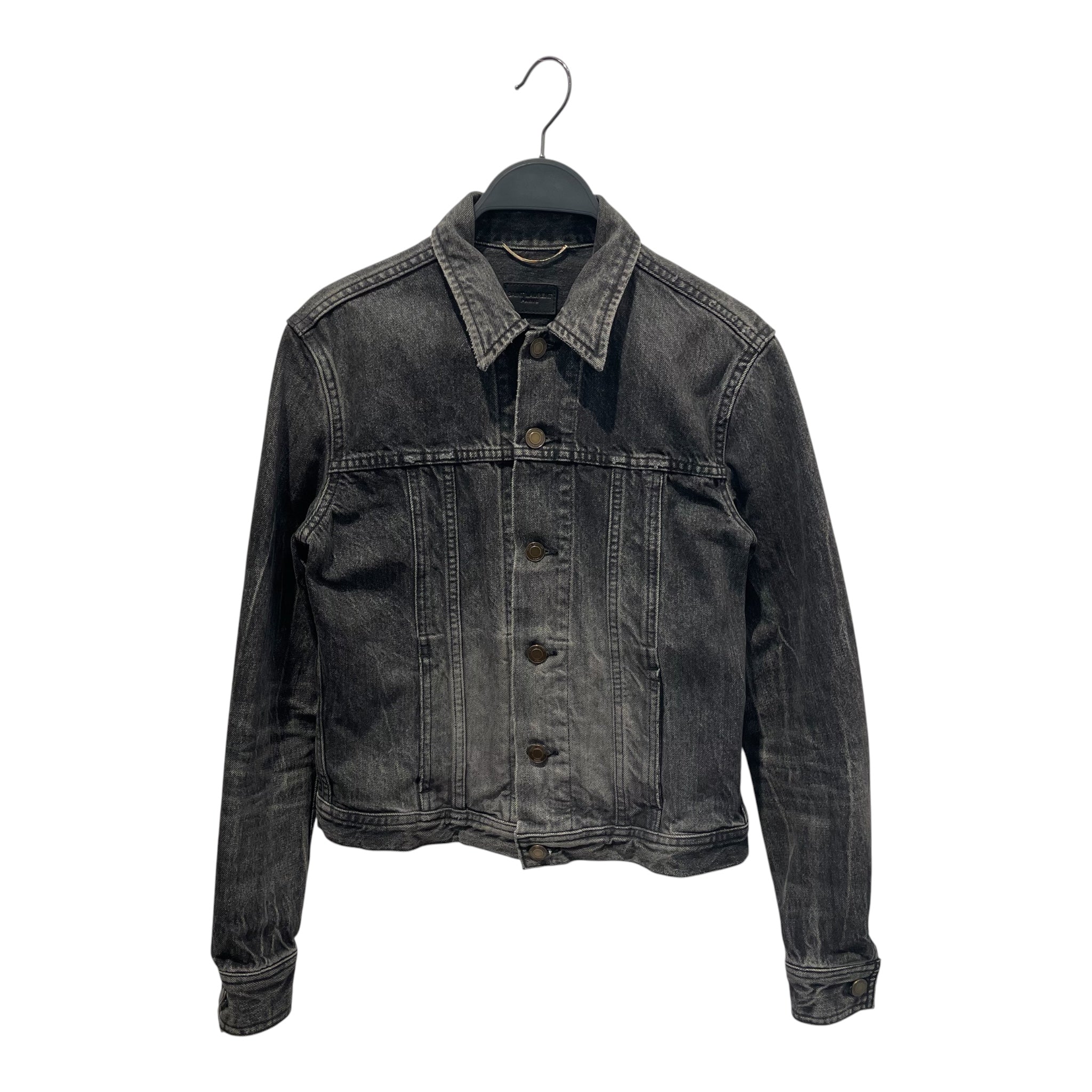 SAINT LAURENT/Denim Jkt/XS/Denim/GRY/HEART SHOULDER PATCH view 1
