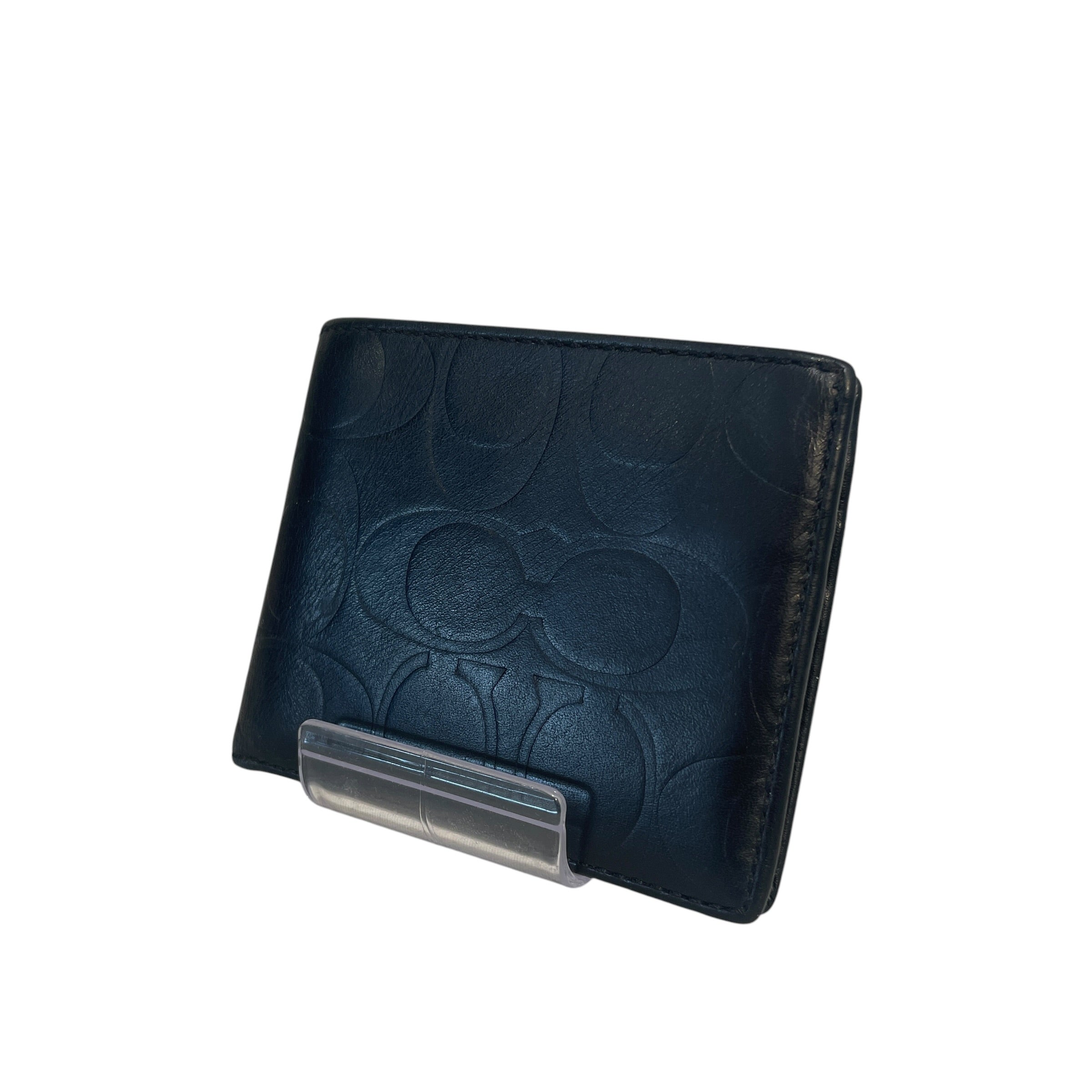 COACH/Bifold Wallet/Monogram/Leather/BLK/Matte Black Monogram view 1