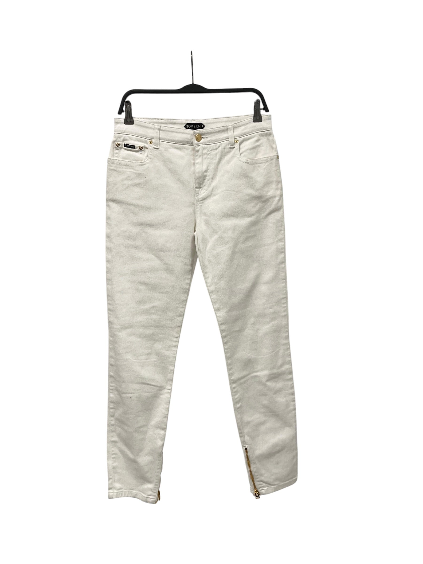 TOM FORD/Skinny Pants/29/Denim/WHT/GOLD DETAILS + ZIPS view 1