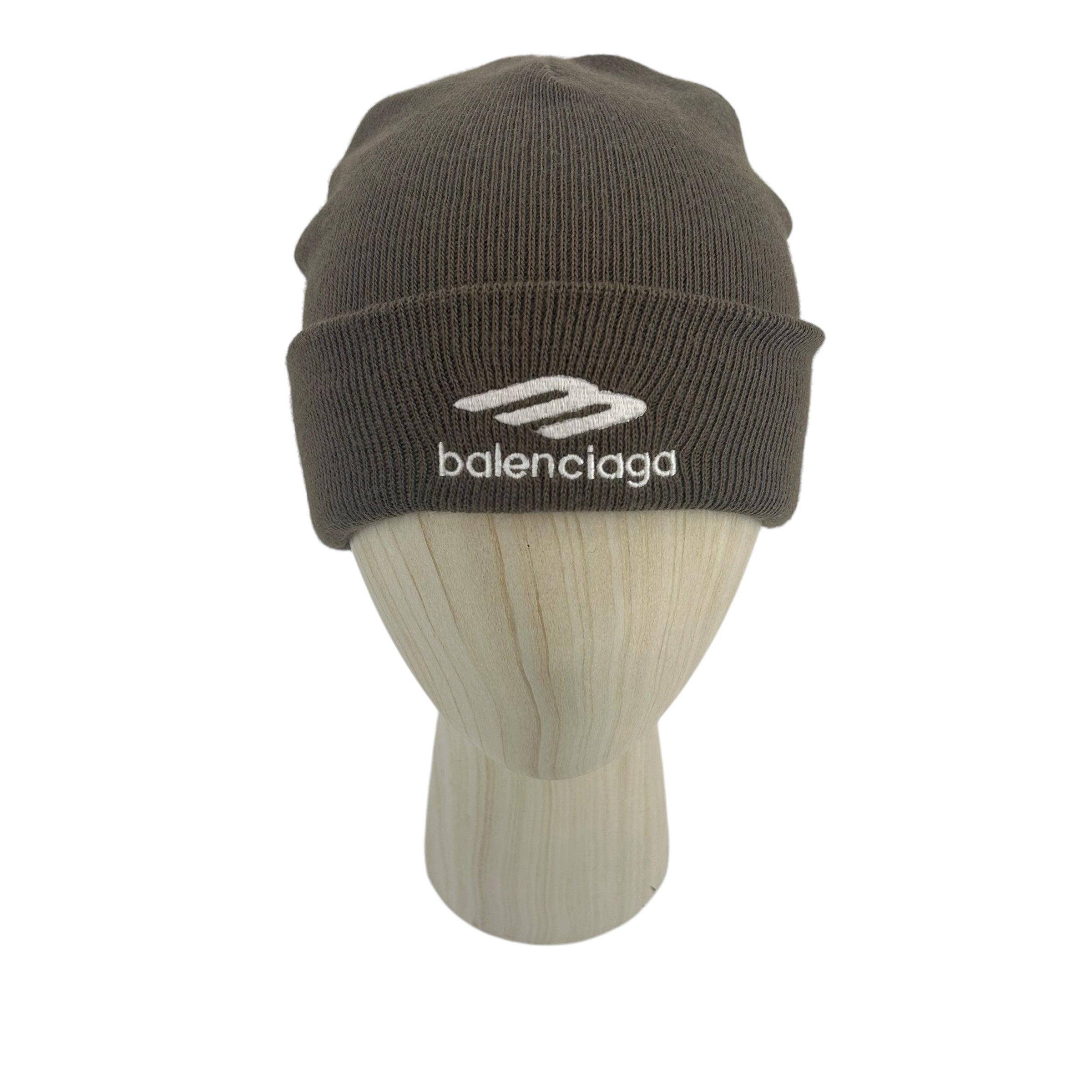 BALENCIAGA/Beanie/Cotton/BRW/3 LOGO view 1