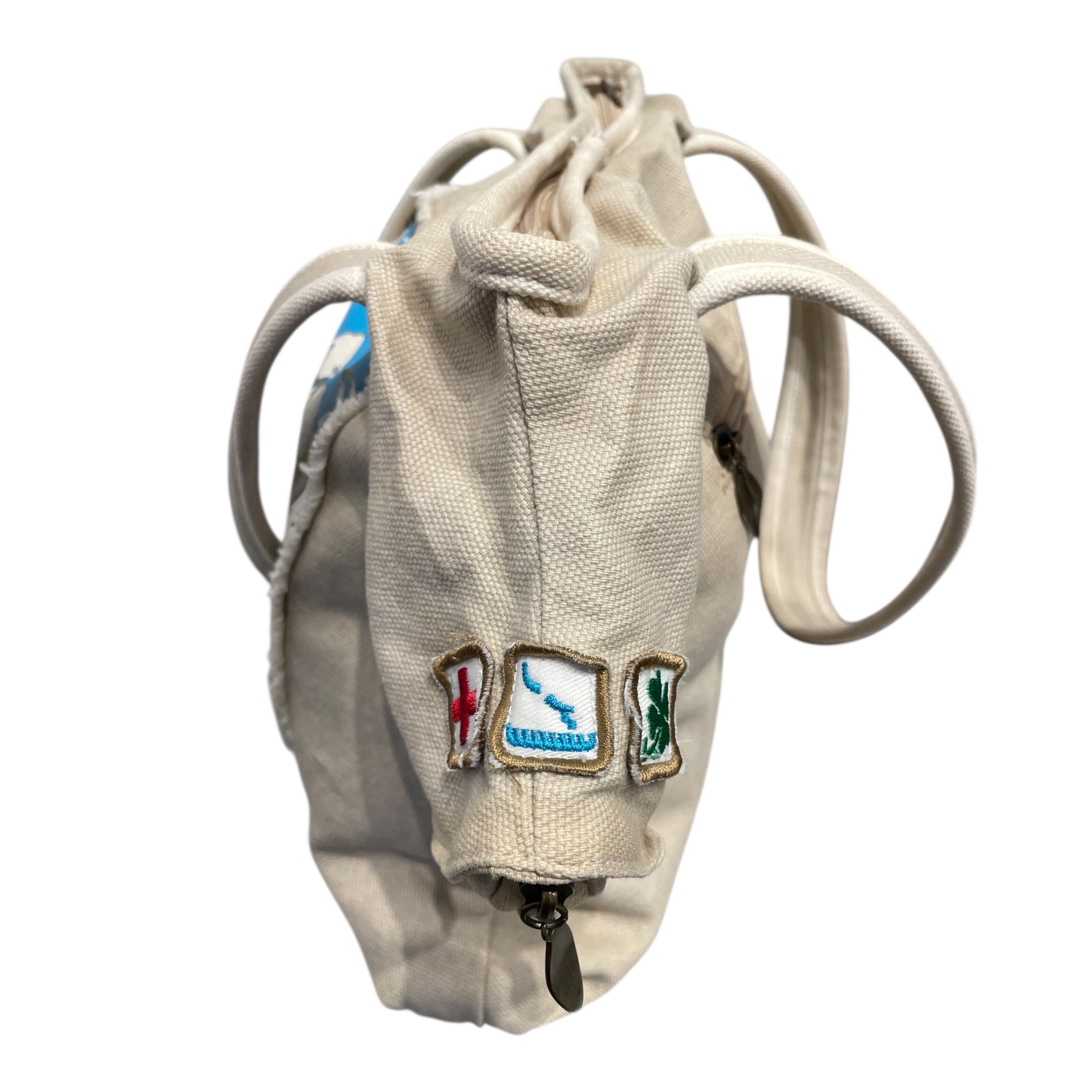 DSQUARED2/Tote Bag/Cotton/CRM/dsquared is hitting the slopes view 3