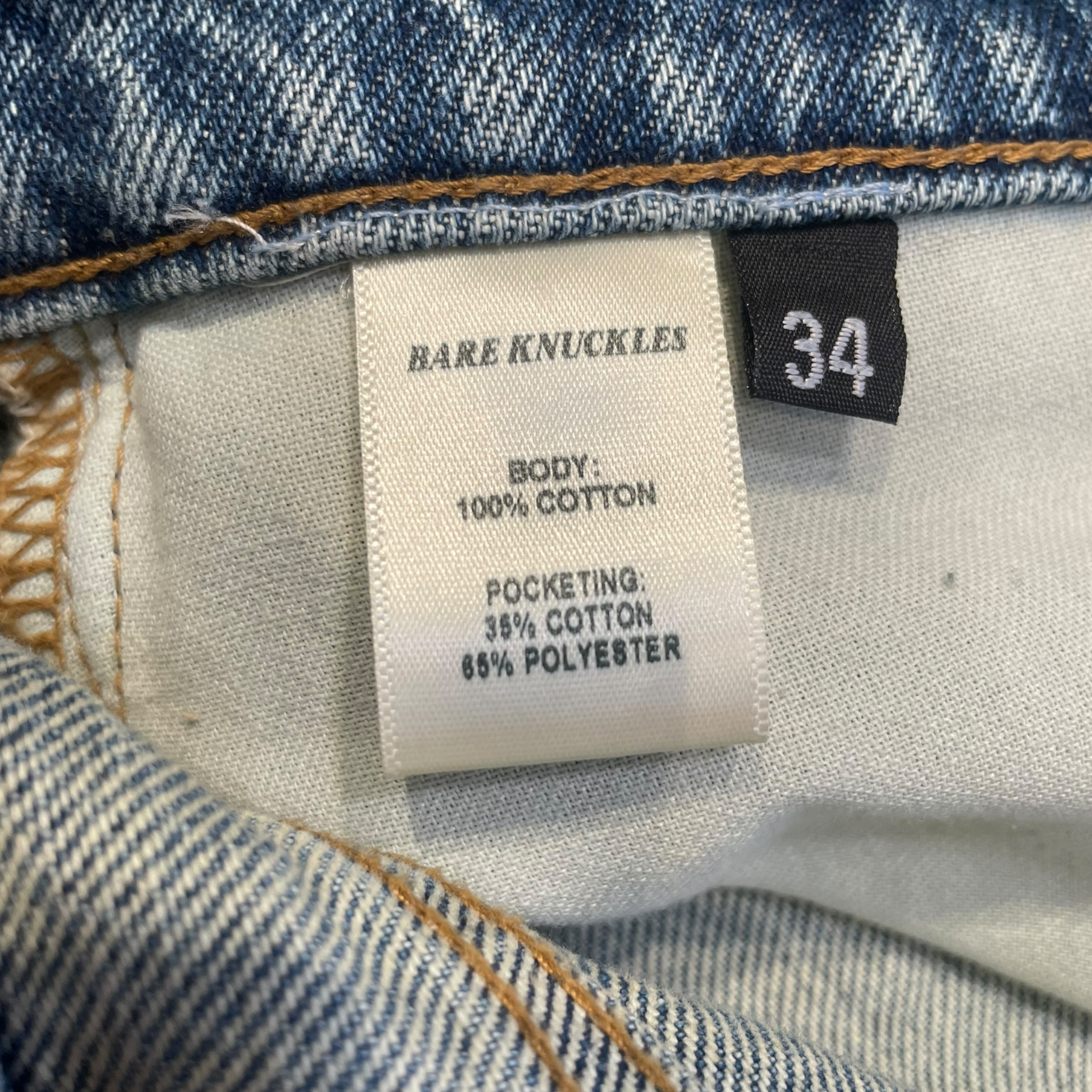 BARE KNUCKLES/Straight Pants/34/Denim/BLU/ view 4