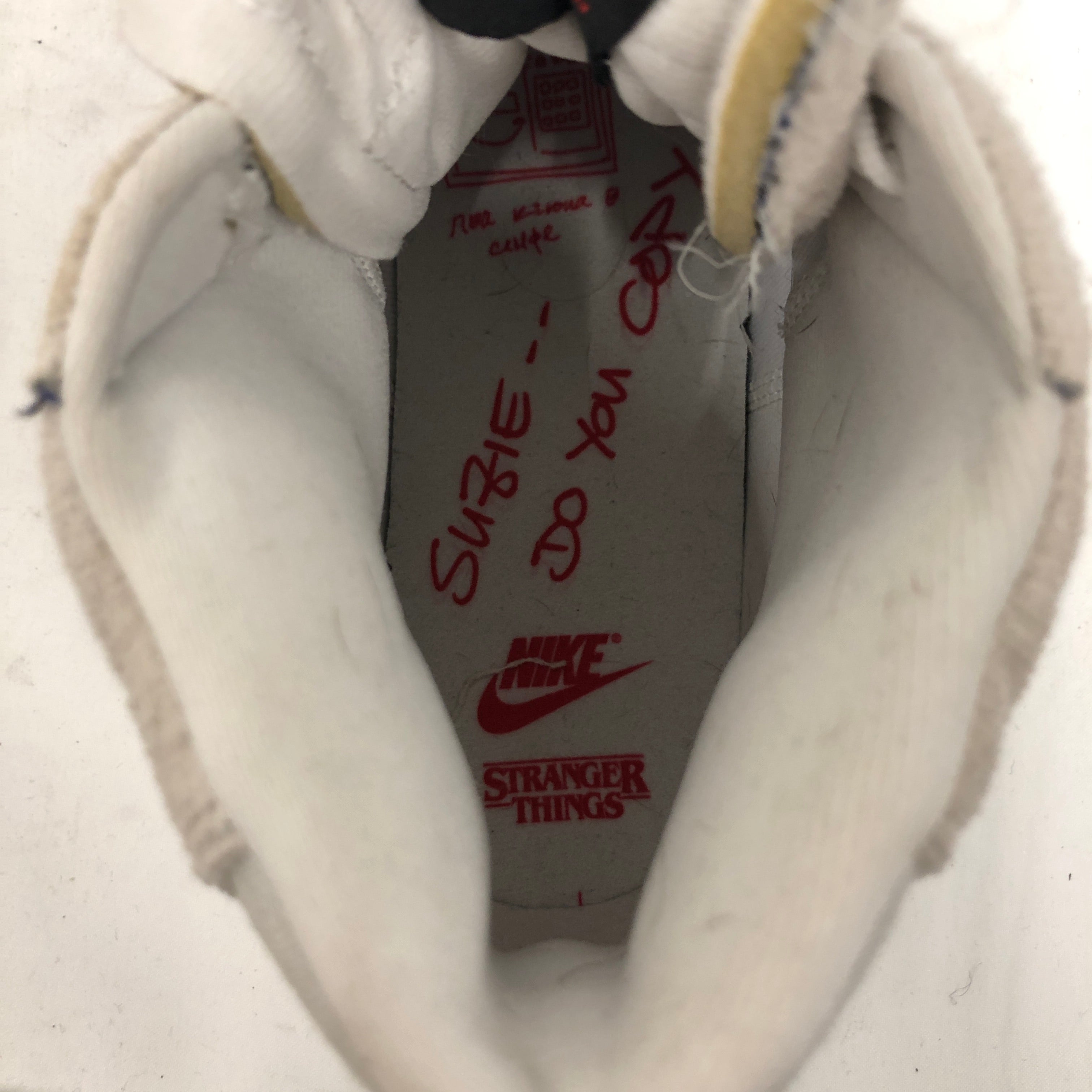 NIKE/Hi-Sneakers/US 9/Cotton/GRY/STRANGER THINGS BLAZER view 3