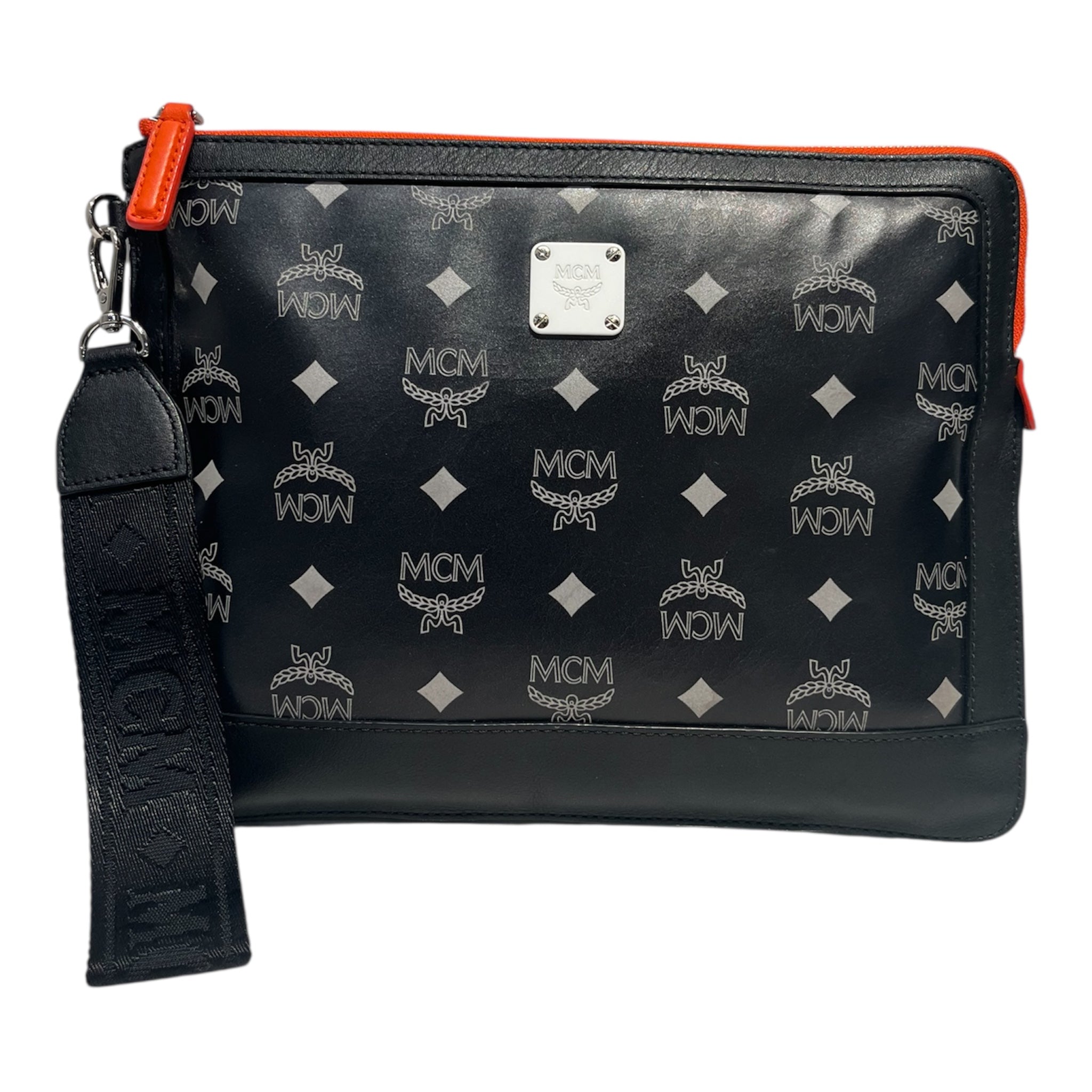 MCM/Pouch/All Over Print/Nylon/BLK/ view 1