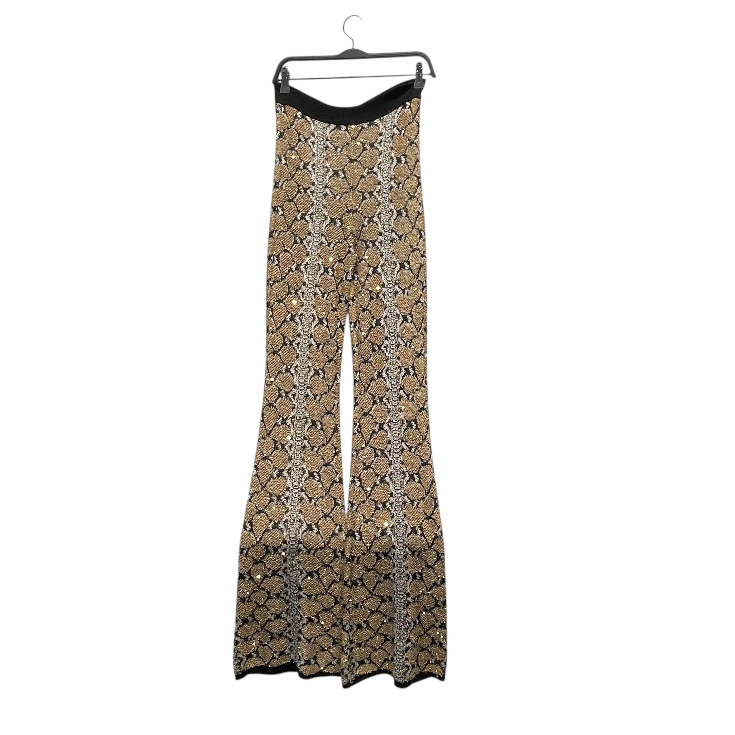 BALMAIN/Bootcut Pants/36/Animal Pattern/GLD/snake print flare view 1