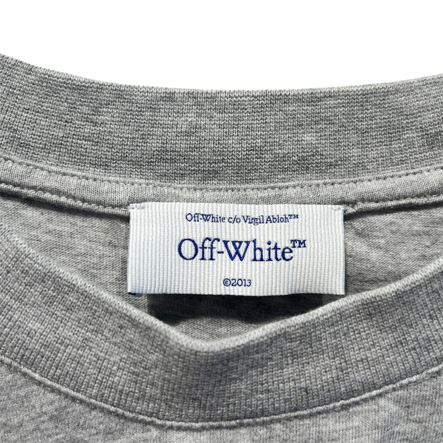OFF-WHITE/T-Shirt/XS/Cotton/GRY/violin and logo est 2013 back view 3